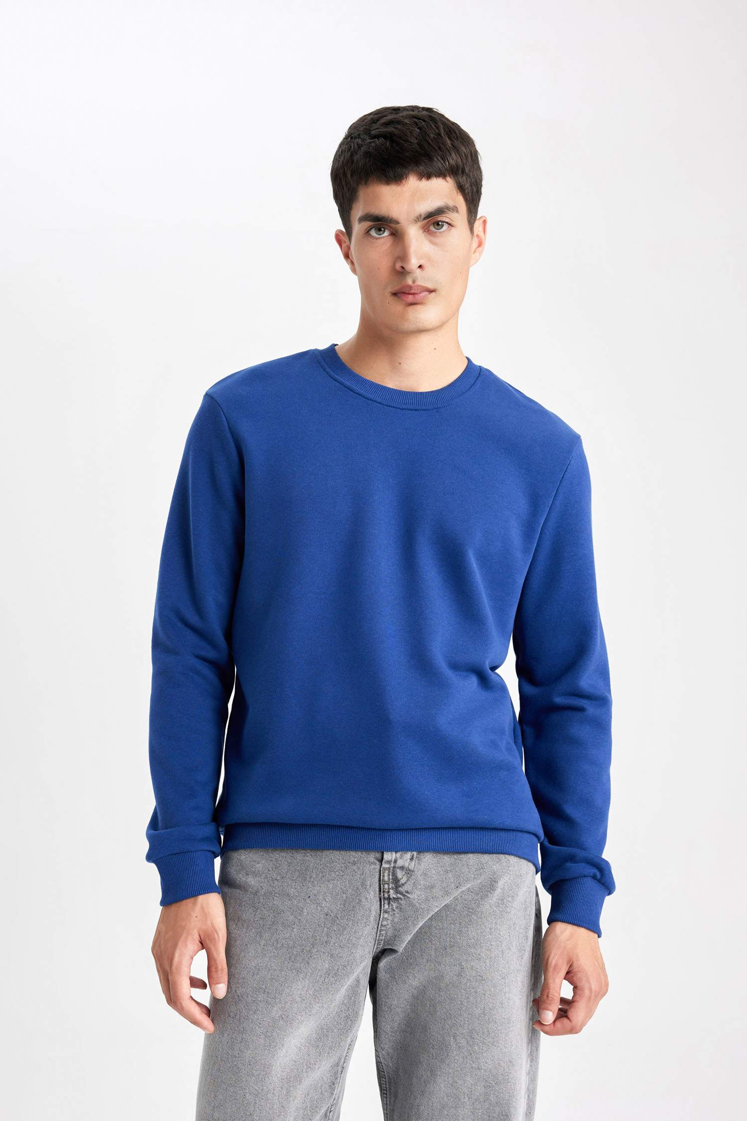 Regular Fit Bisiklet Yaka Sweatshirt