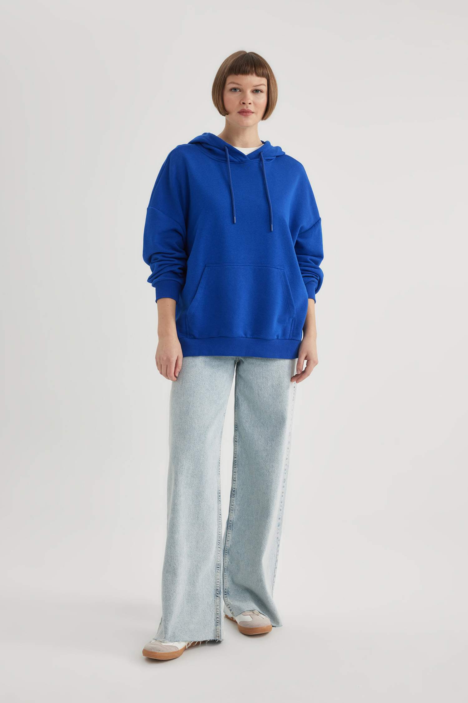 Oversize Geniş Kalıp Kapüşonlu Sweatshirt