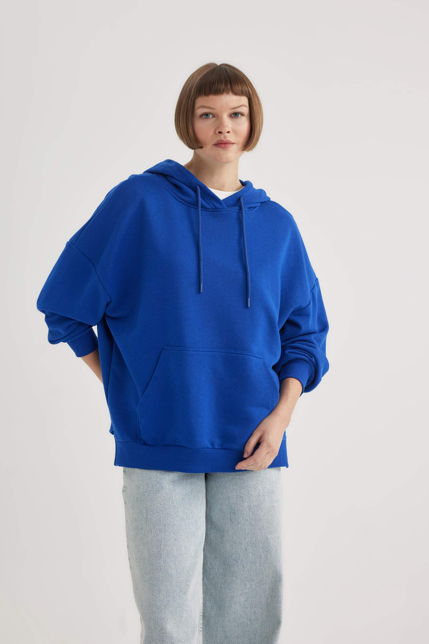 Oversize Geniş Kalıp Kapüşonlu Sweatshirt