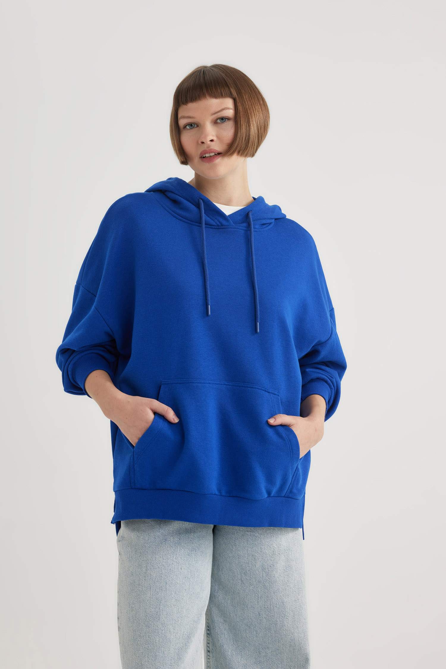 Oversize Geniş Kalıp Kapüşonlu Sweatshirt