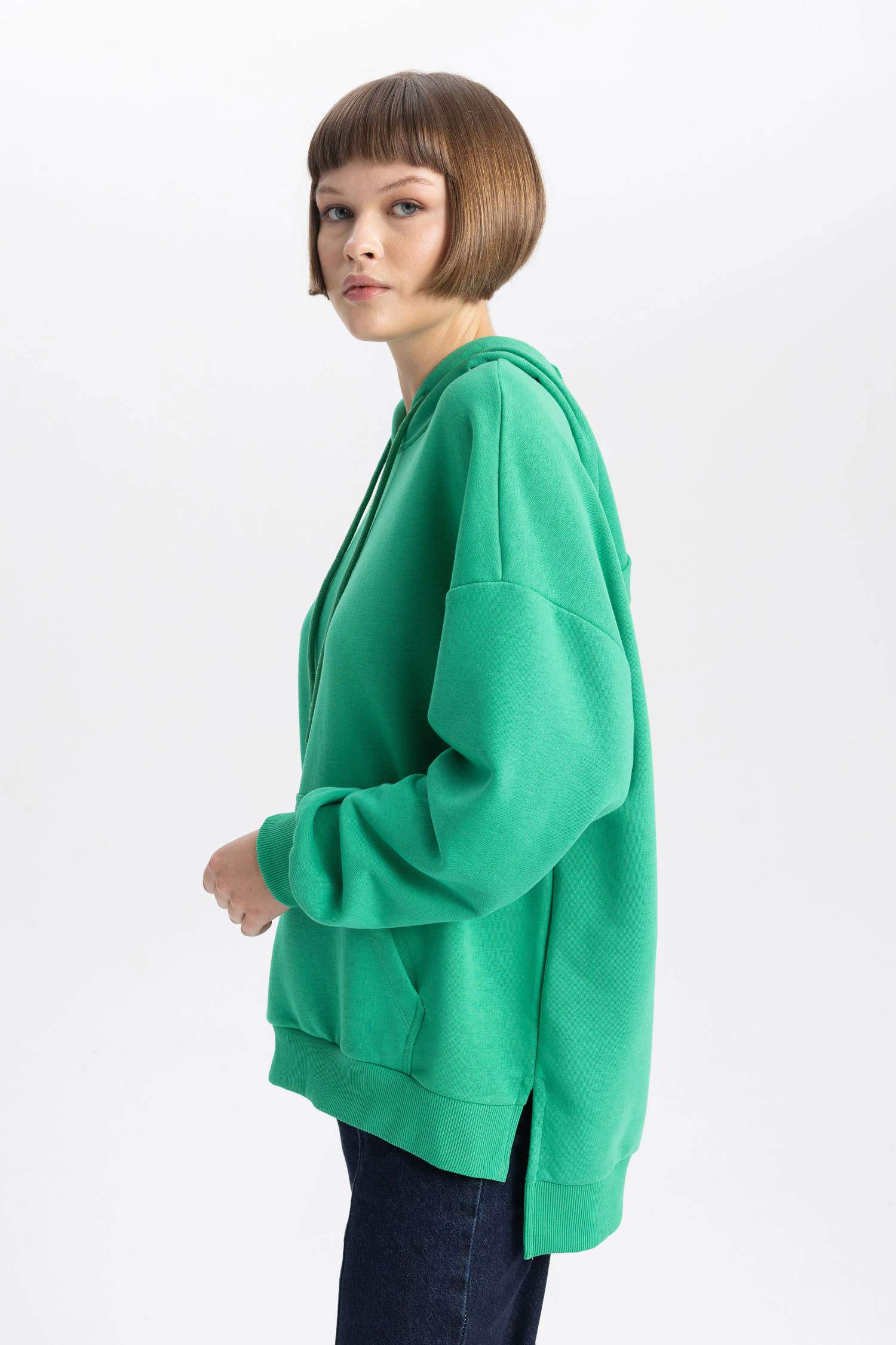 Oversize Geniş Kalıp Kapüşonlu Sweatshirt