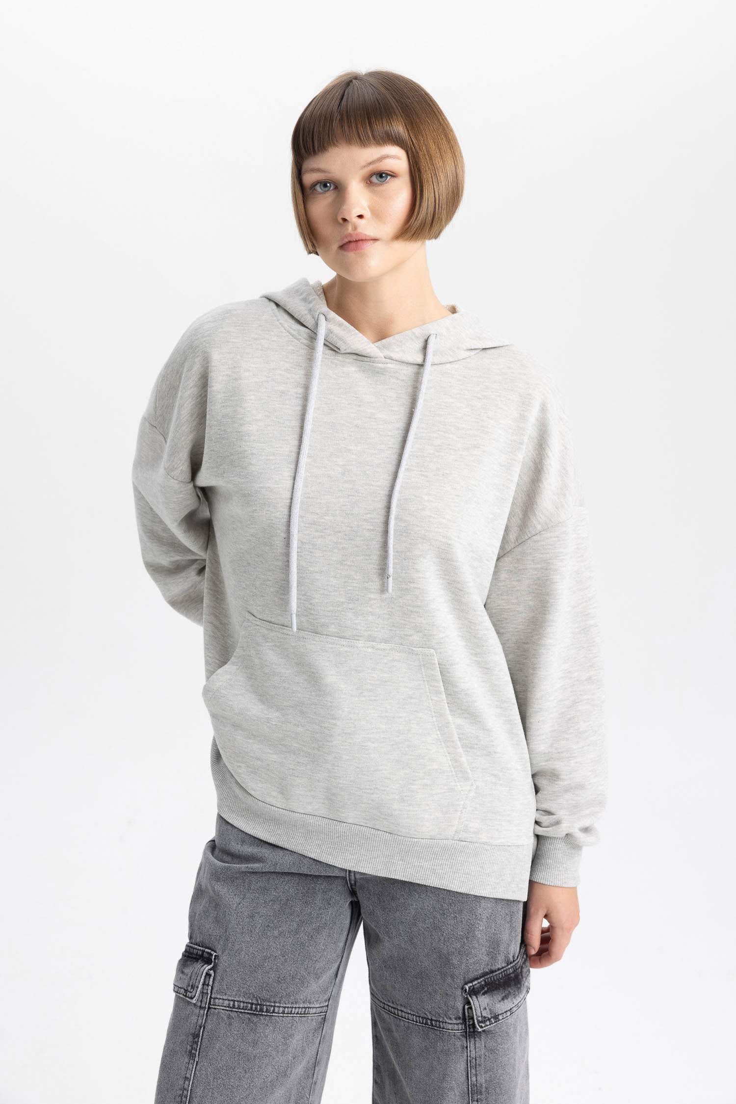 Oversize Geniş Kalıp Kapüşonlu Sweatshirt