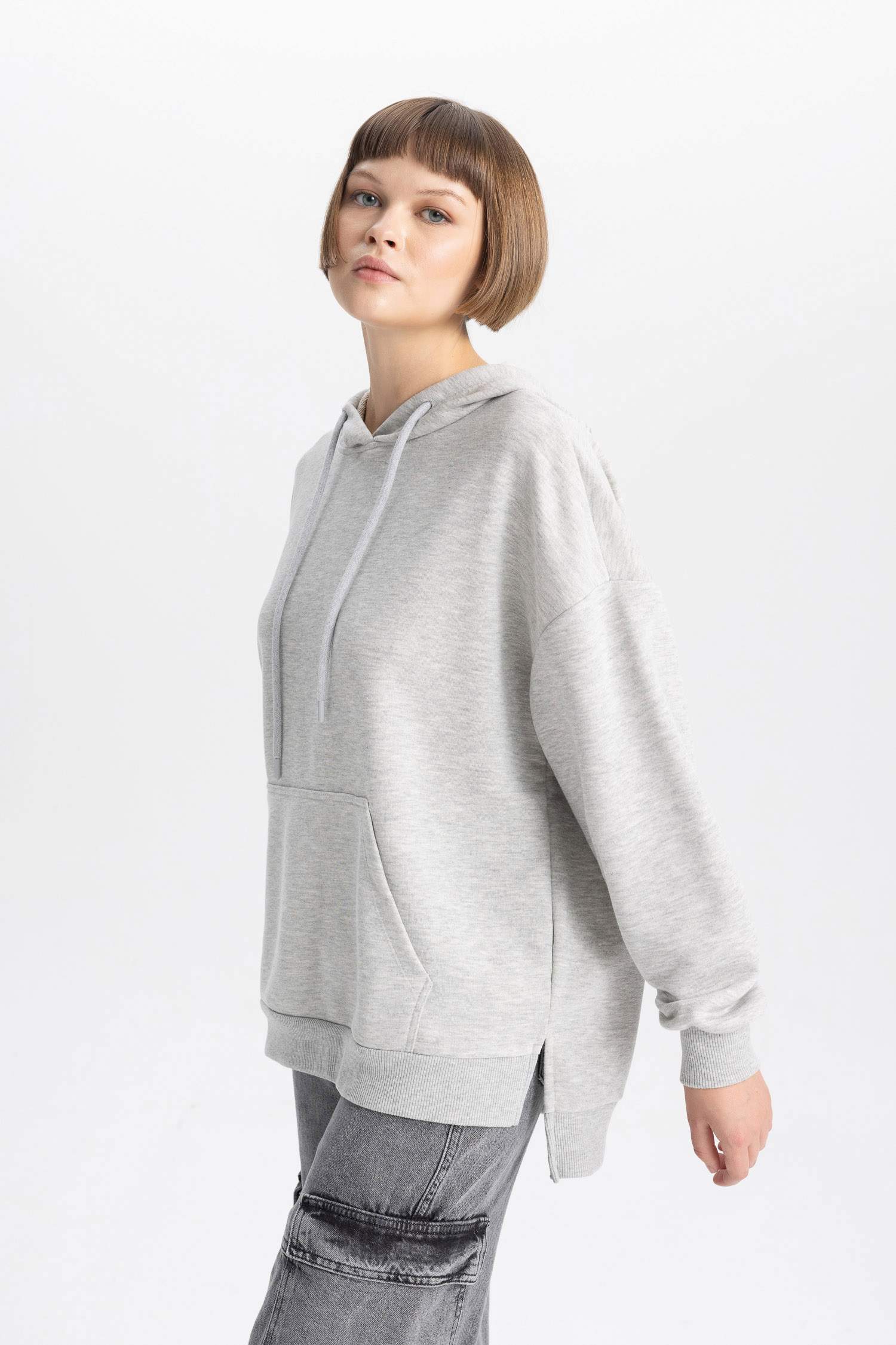Oversize Geniş Kalıp Kapüşonlu Sweatshirt