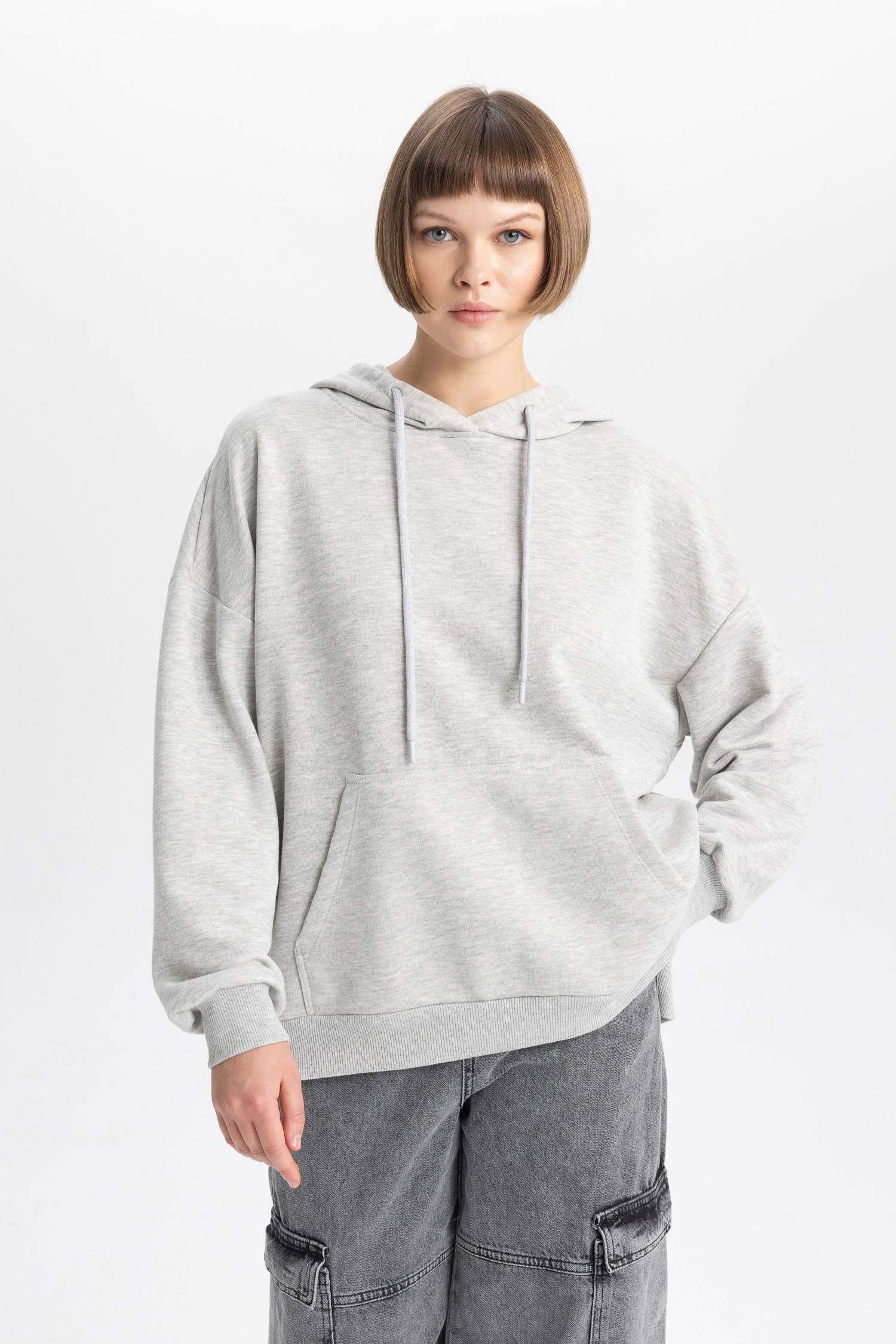 Oversize Geniş Kalıp Kapüşonlu Sweatshirt