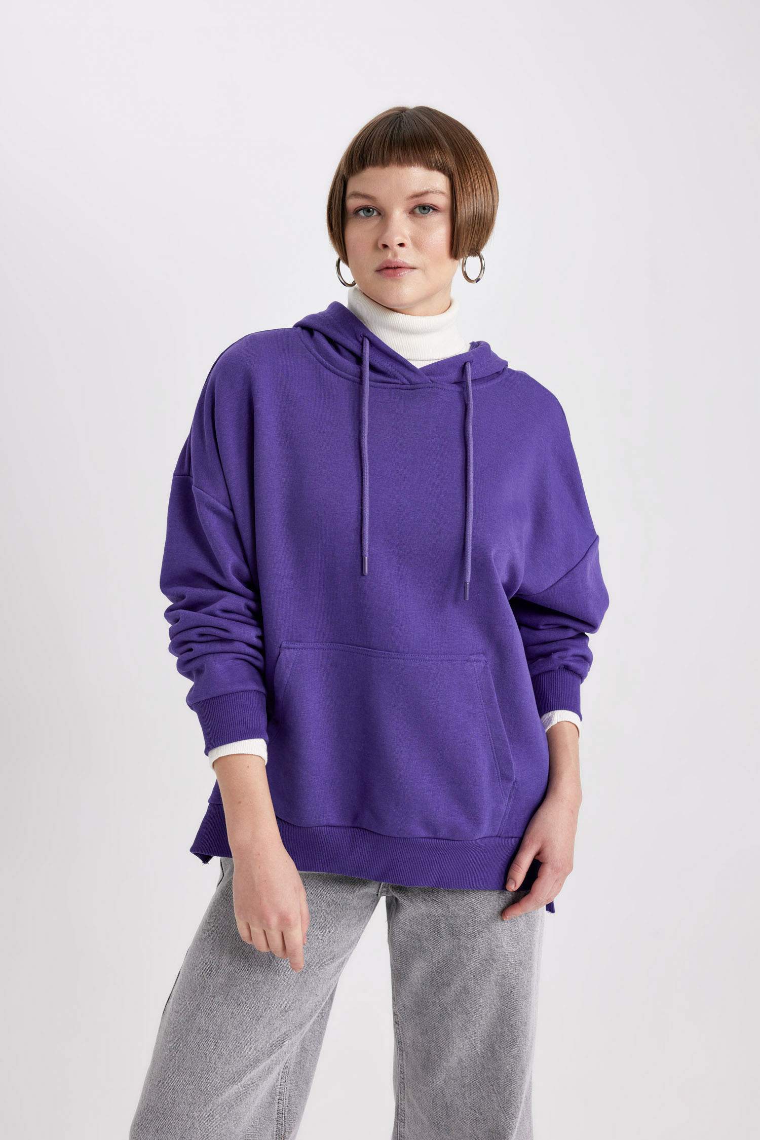 Oversize Geniş Kalıp Kapüşonlu Sweatshirt