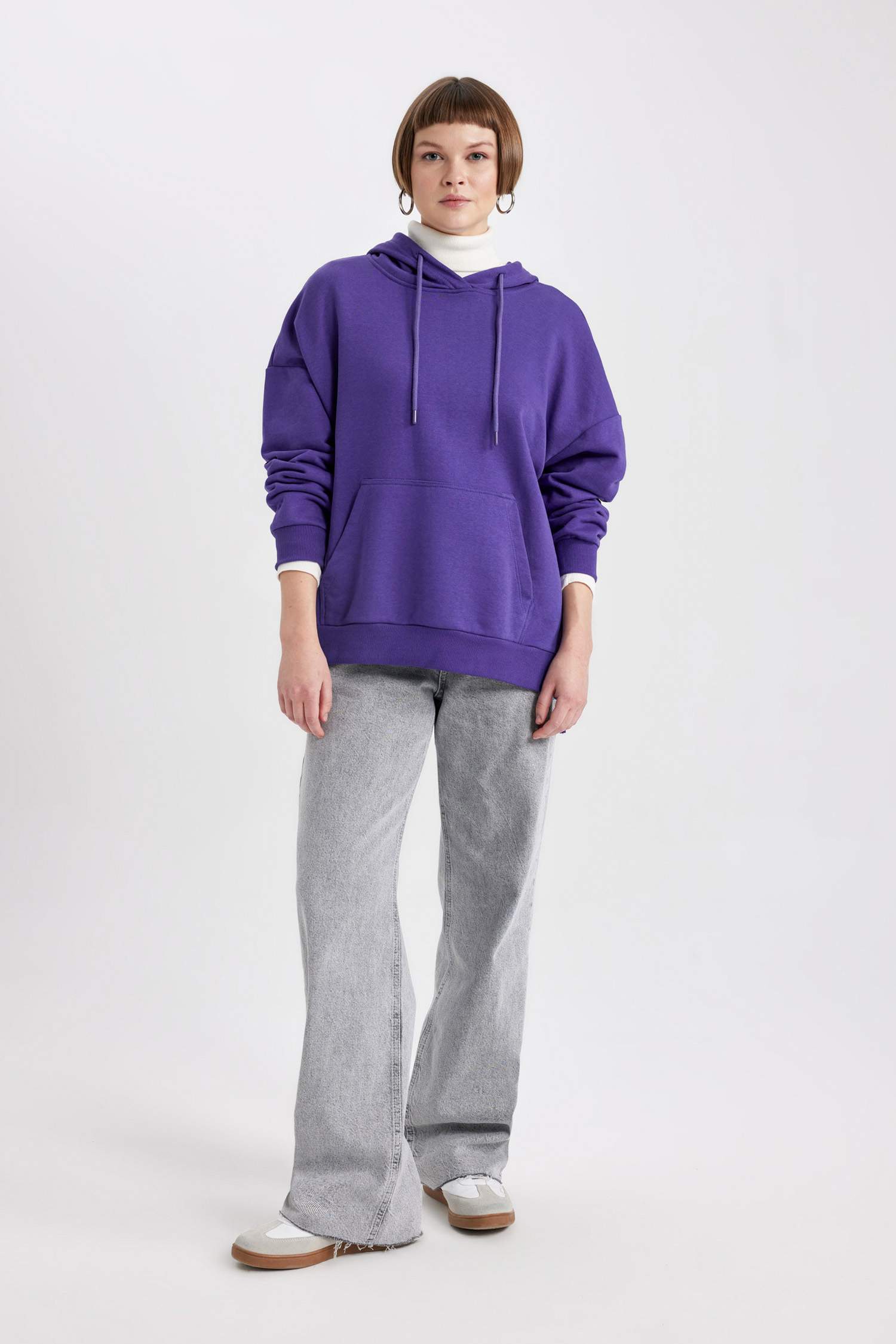 Oversize Geniş Kalıp Kapüşonlu Sweatshirt