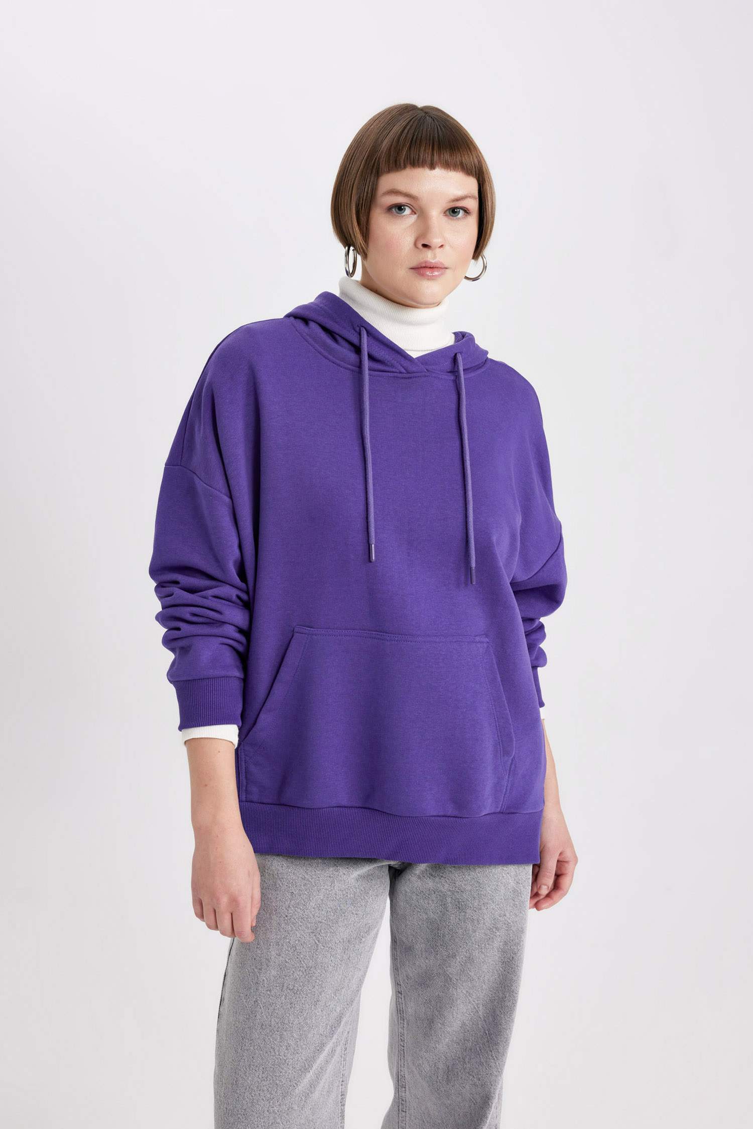 Oversize Geniş Kalıp Kapüşonlu Sweatshirt