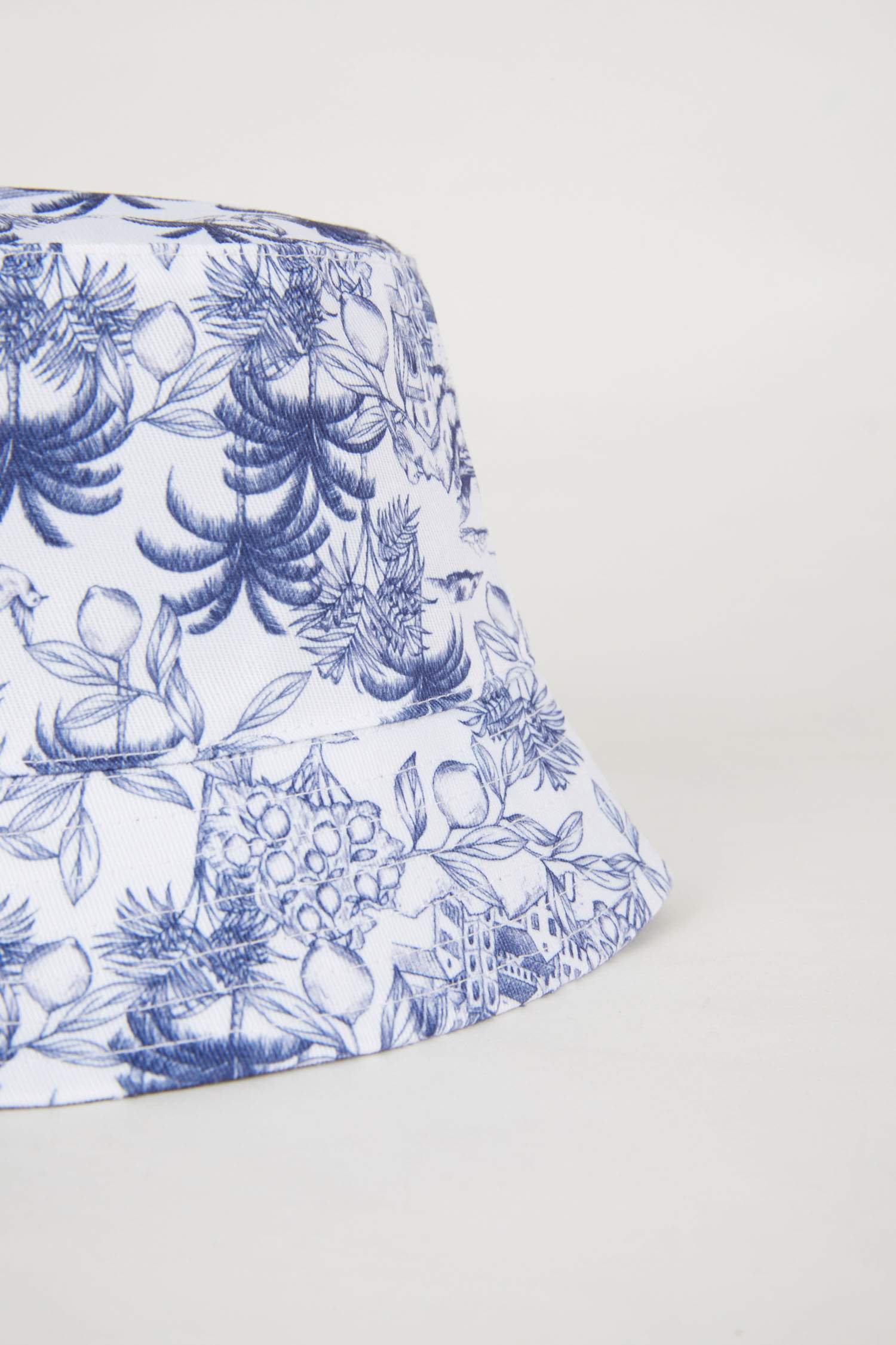 Kadın Çift Taraflı Jean Görünümlü Bucket Şapka