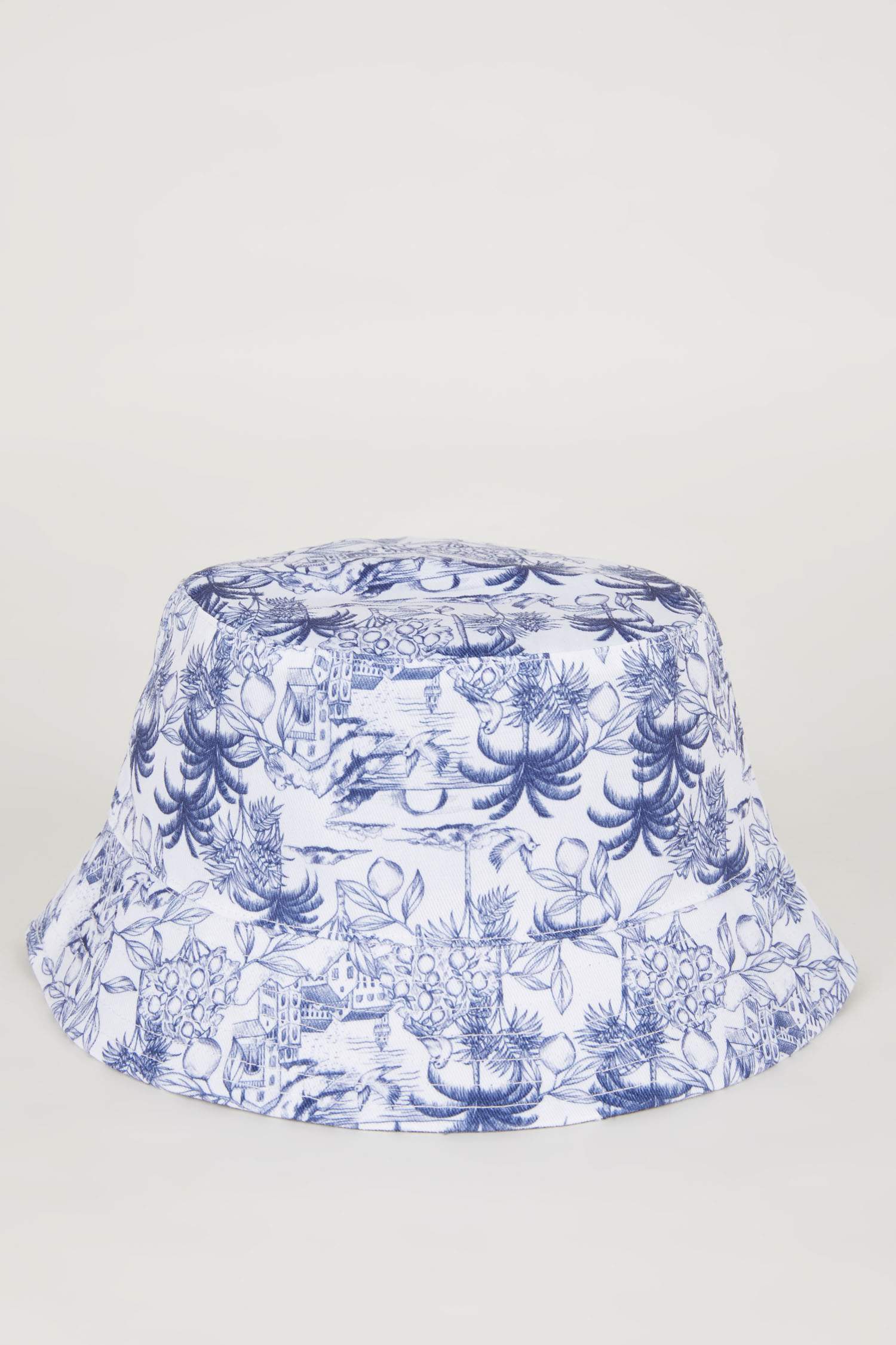 Kadın Çift Taraflı Jean Görünümlü Bucket Şapka