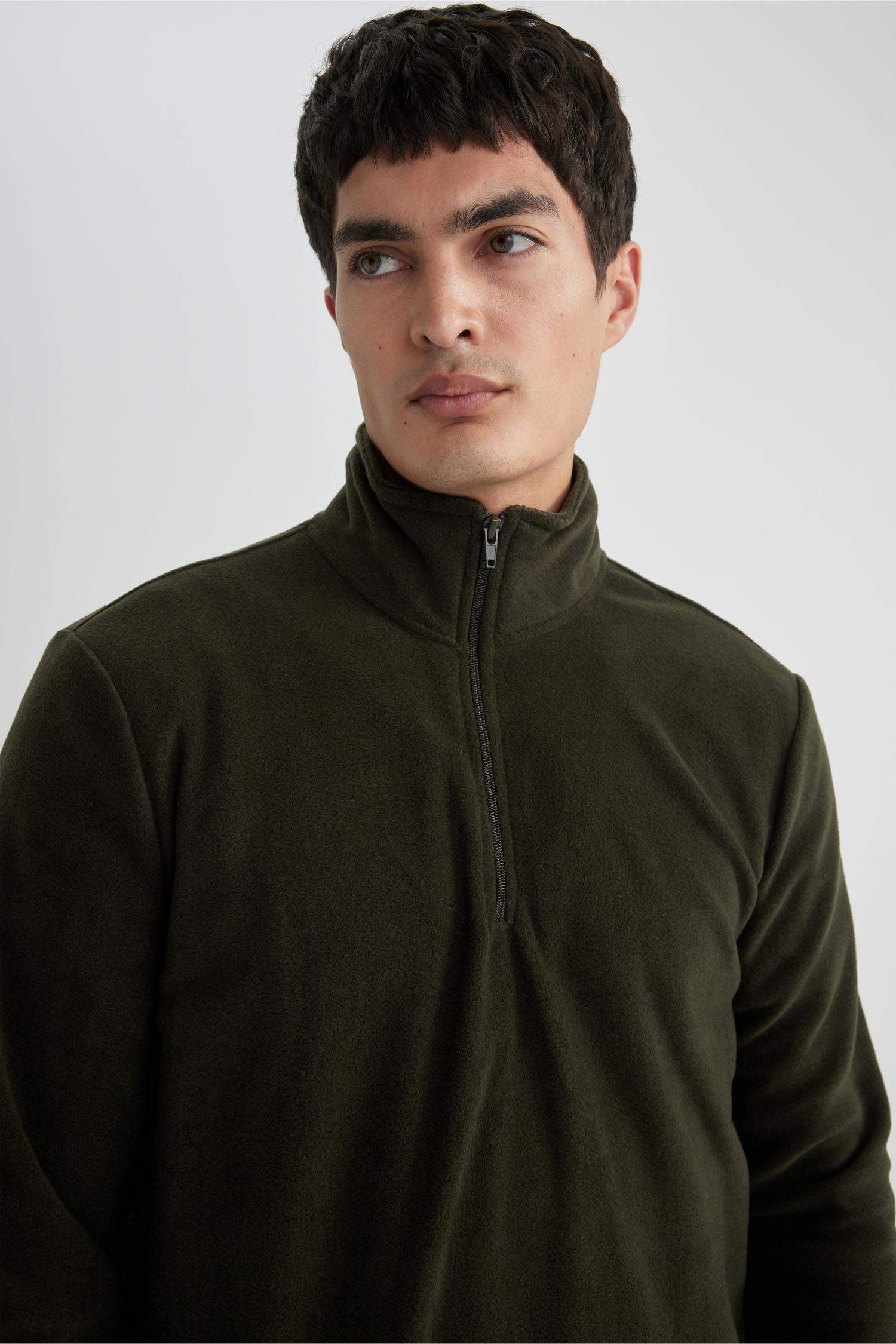 Regular Fit Half Zipper Sweatshirt