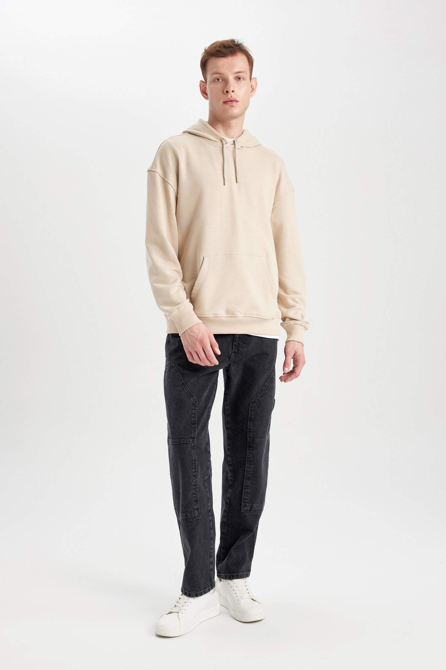 Oversize Geniş Kalıp Kapüşonlu Sweatshirt