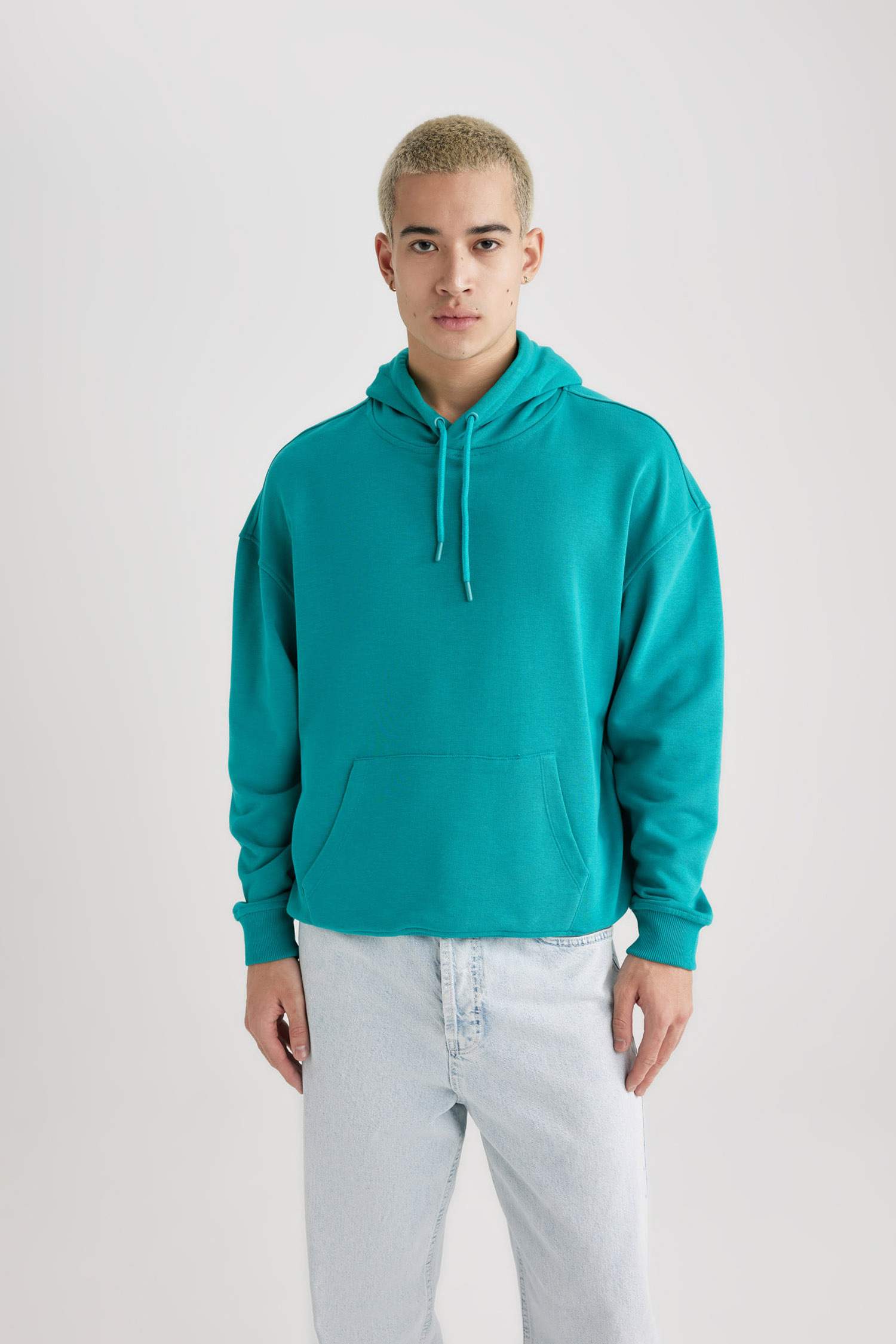 Oversize Geniş Kalıp Kapüşonlu Sweatshirt