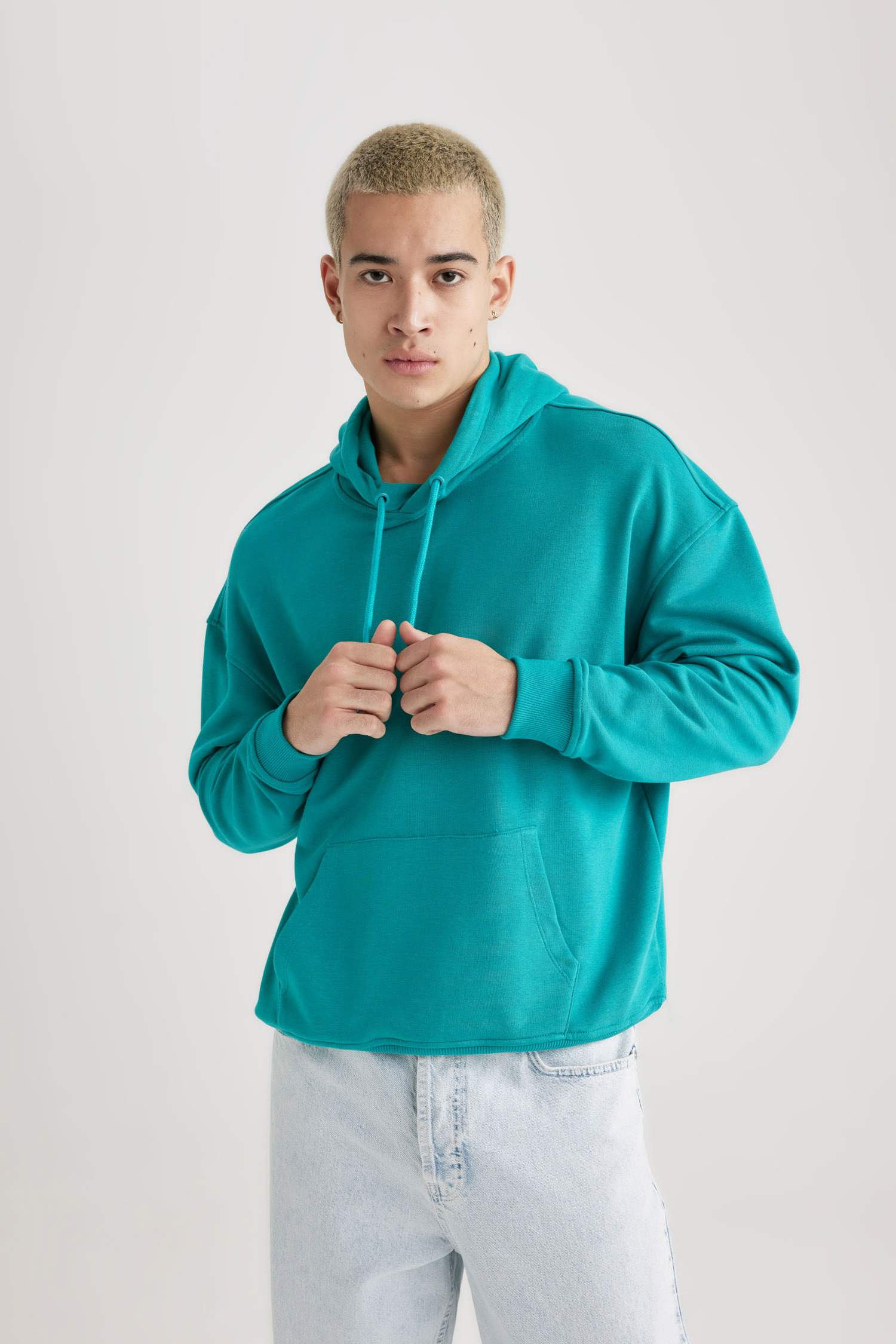 Oversize Geniş Kalıp Kapüşonlu Sweatshirt