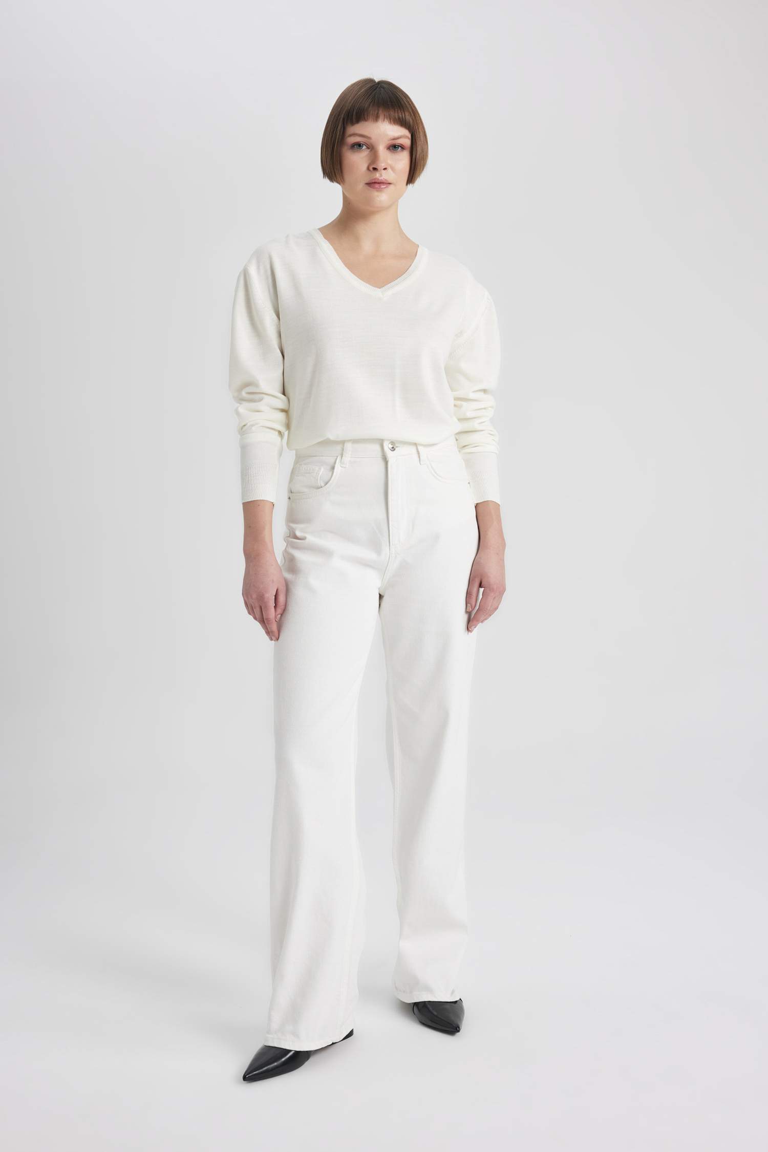 بلوز تريكو قصة عادية