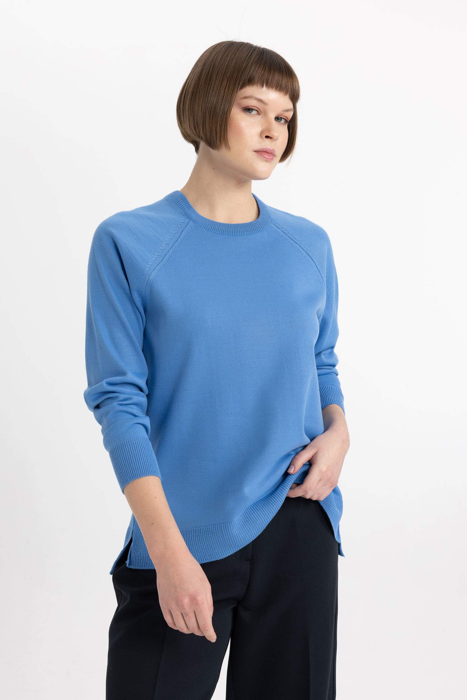 بلوز تريكو قصة مريحة