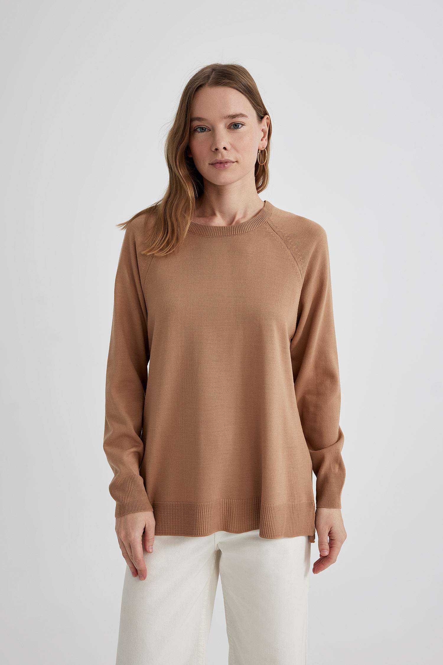 Relax Fit Bisiklet Yaka Triko Kazak