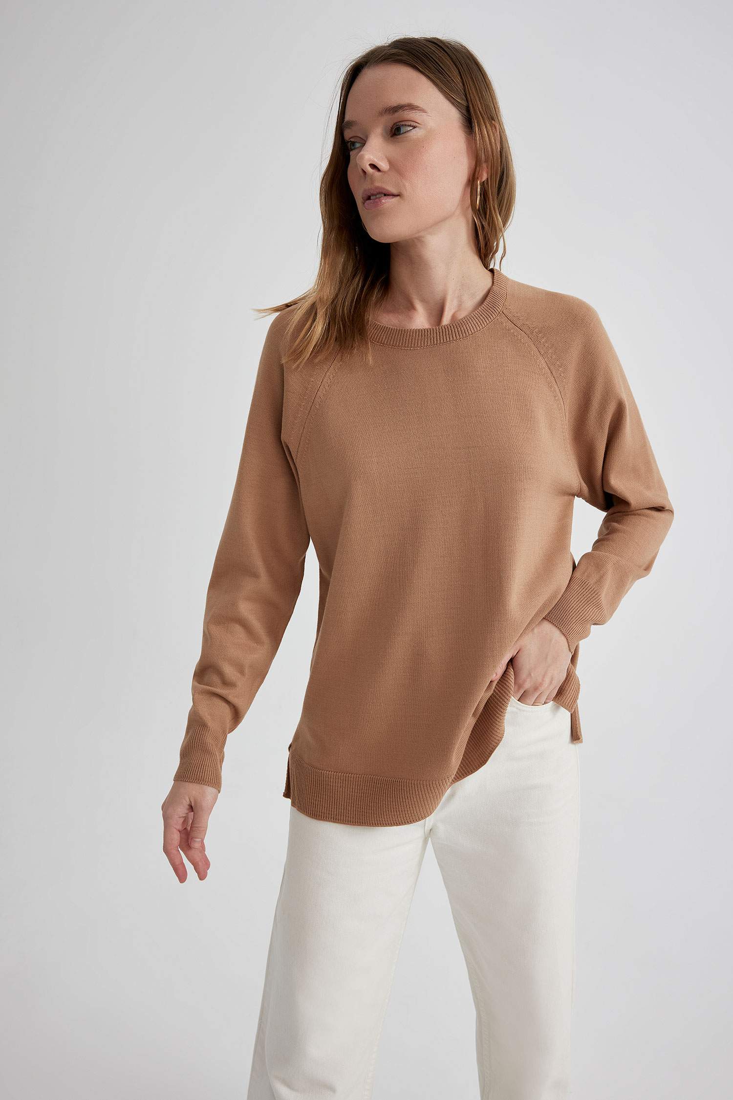 Relax Fit Bisiklet Yaka Triko Kazak