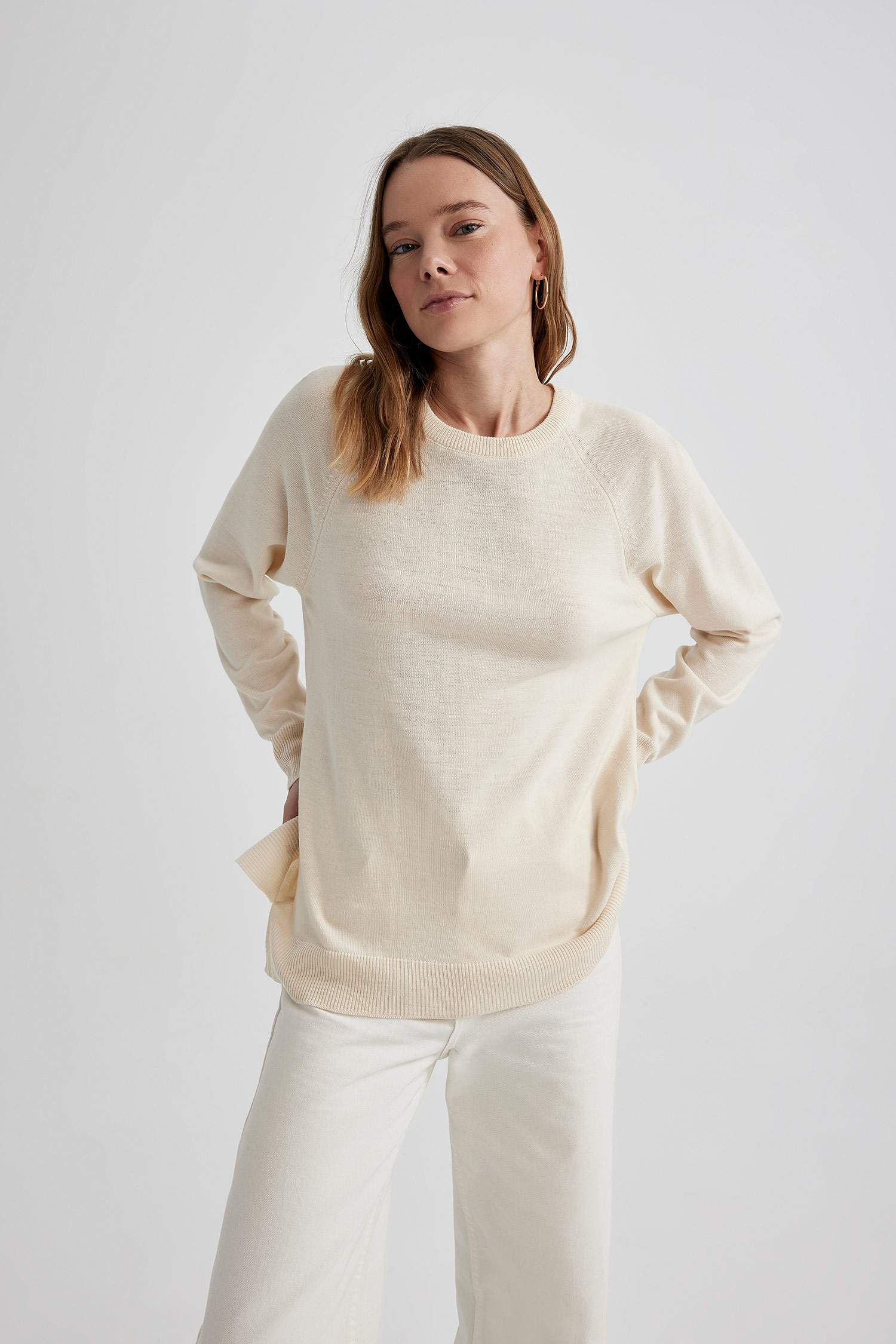 Relax Fit Bisiklet Yaka Triko Kazak