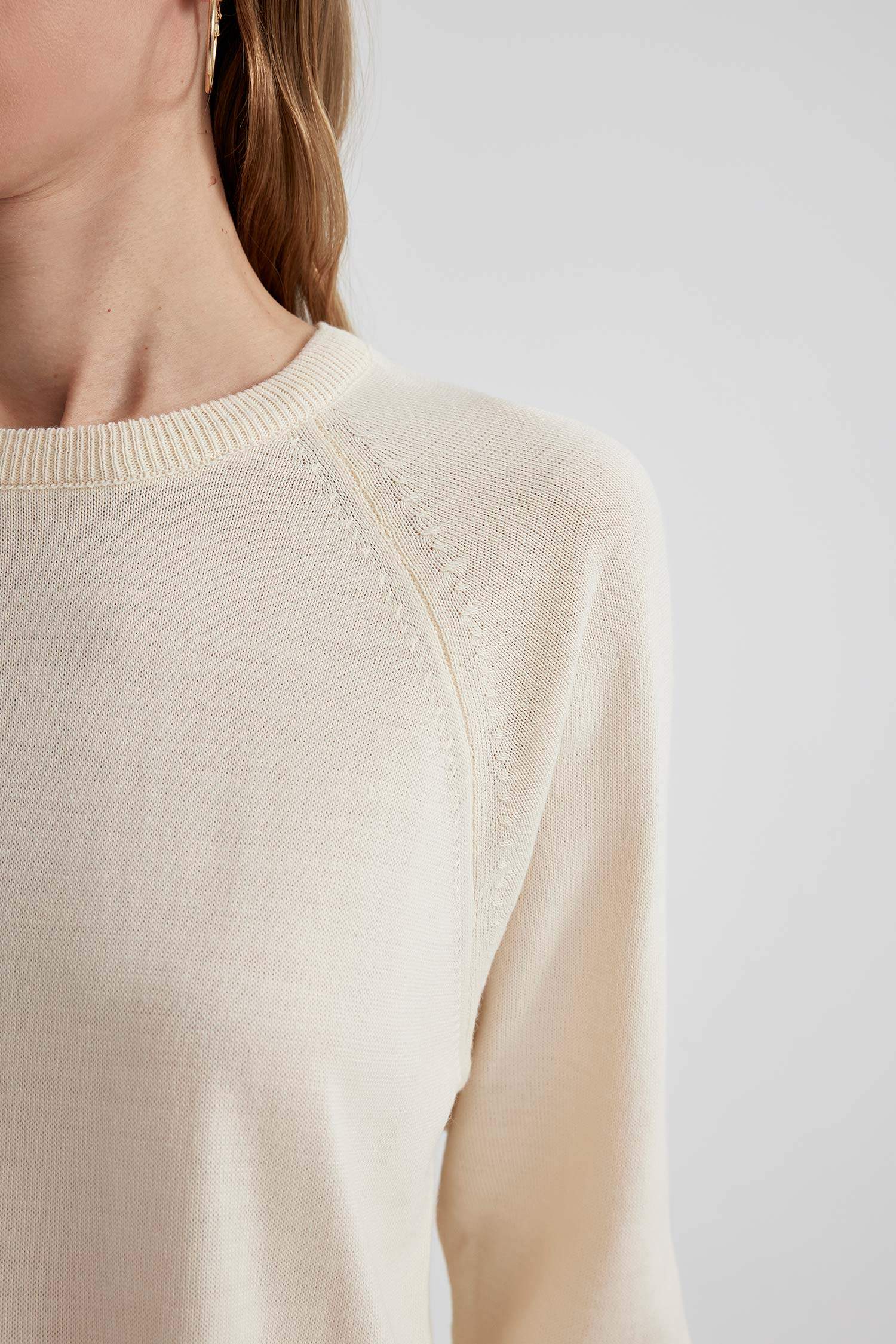 Relax Fit Bisiklet Yaka Triko Kazak