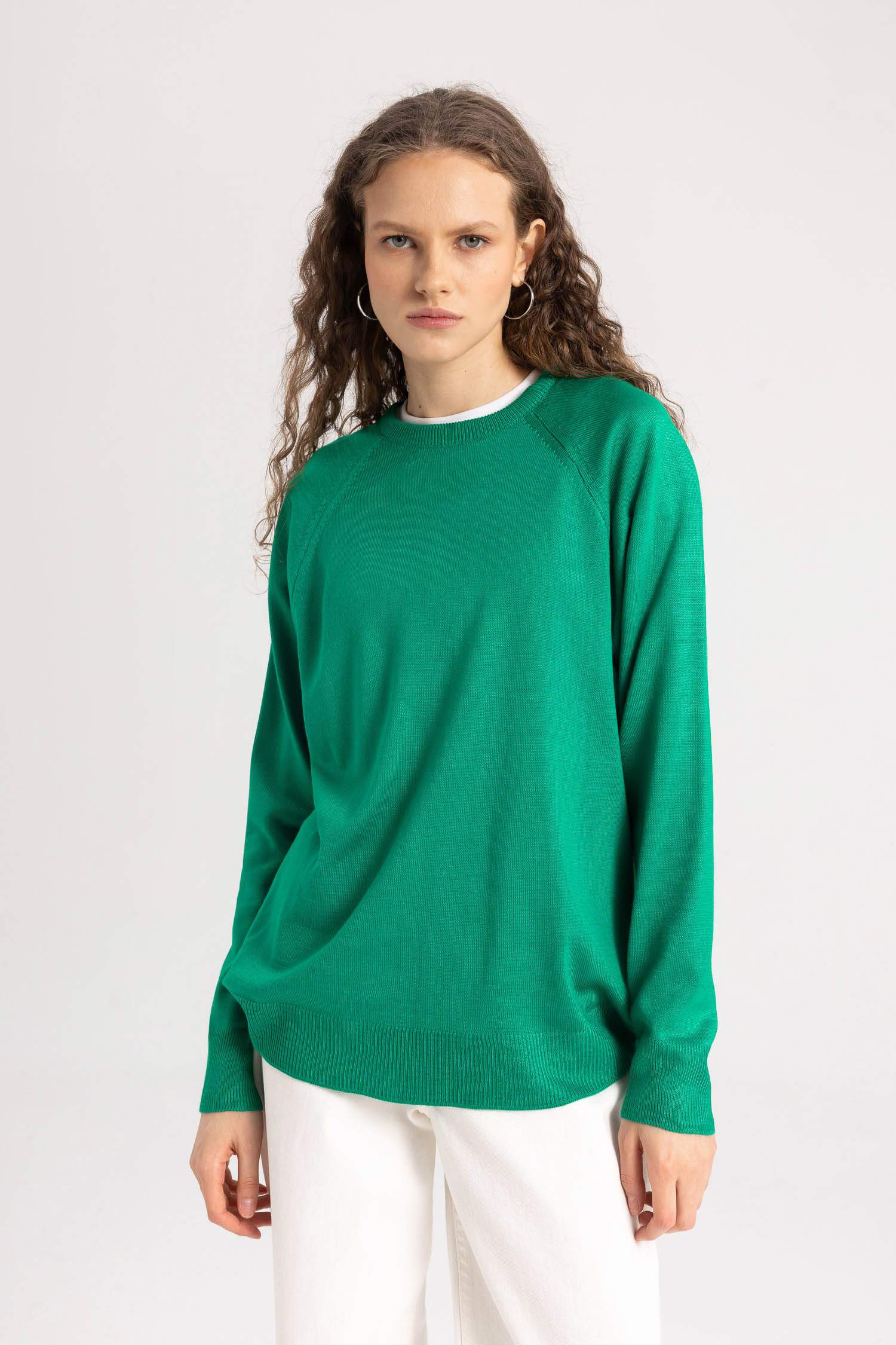 Relax Fit Bisiklet Yaka Triko Kazak