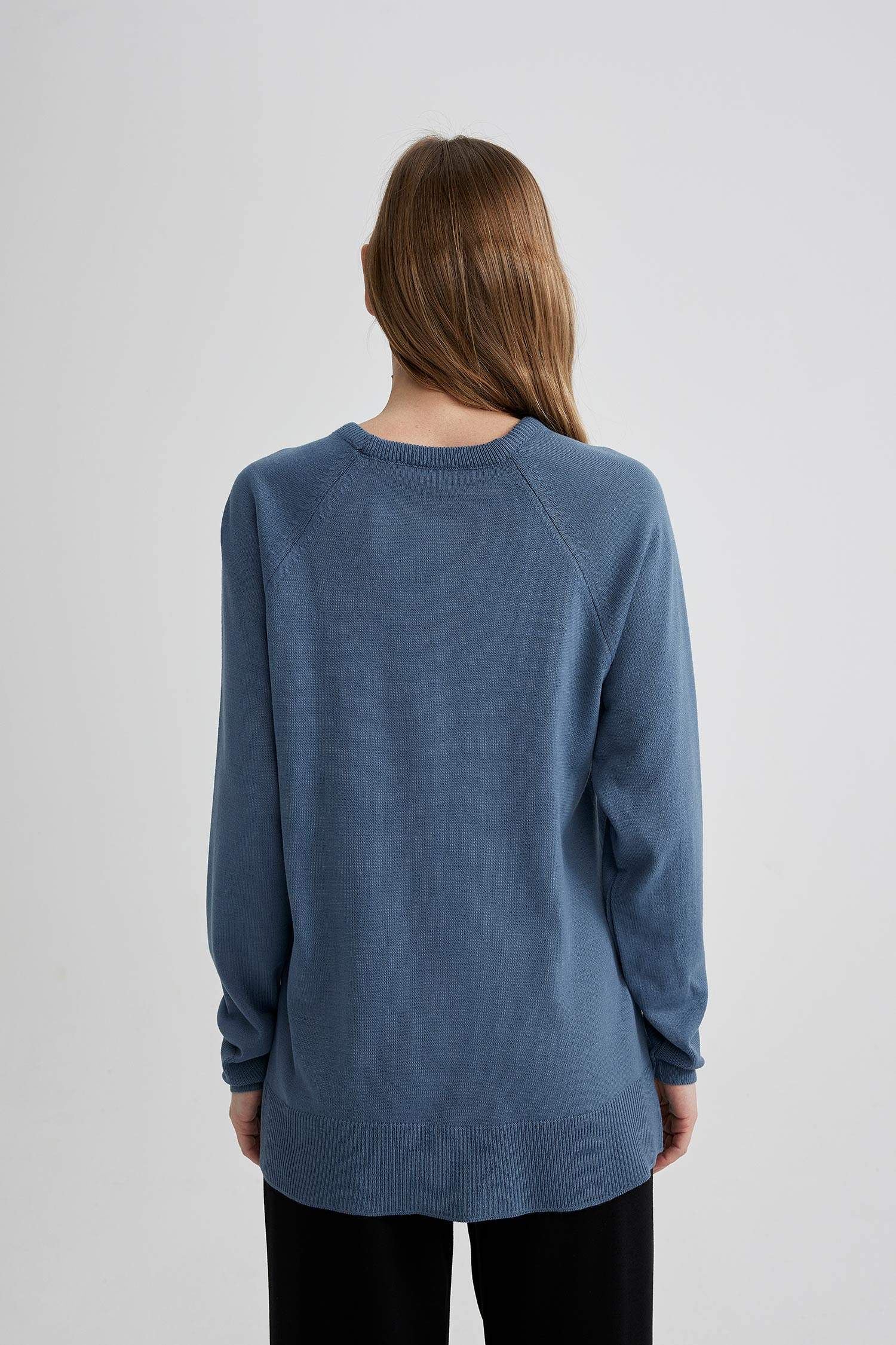 Relax Fit Bisiklet Yaka Triko Kazak