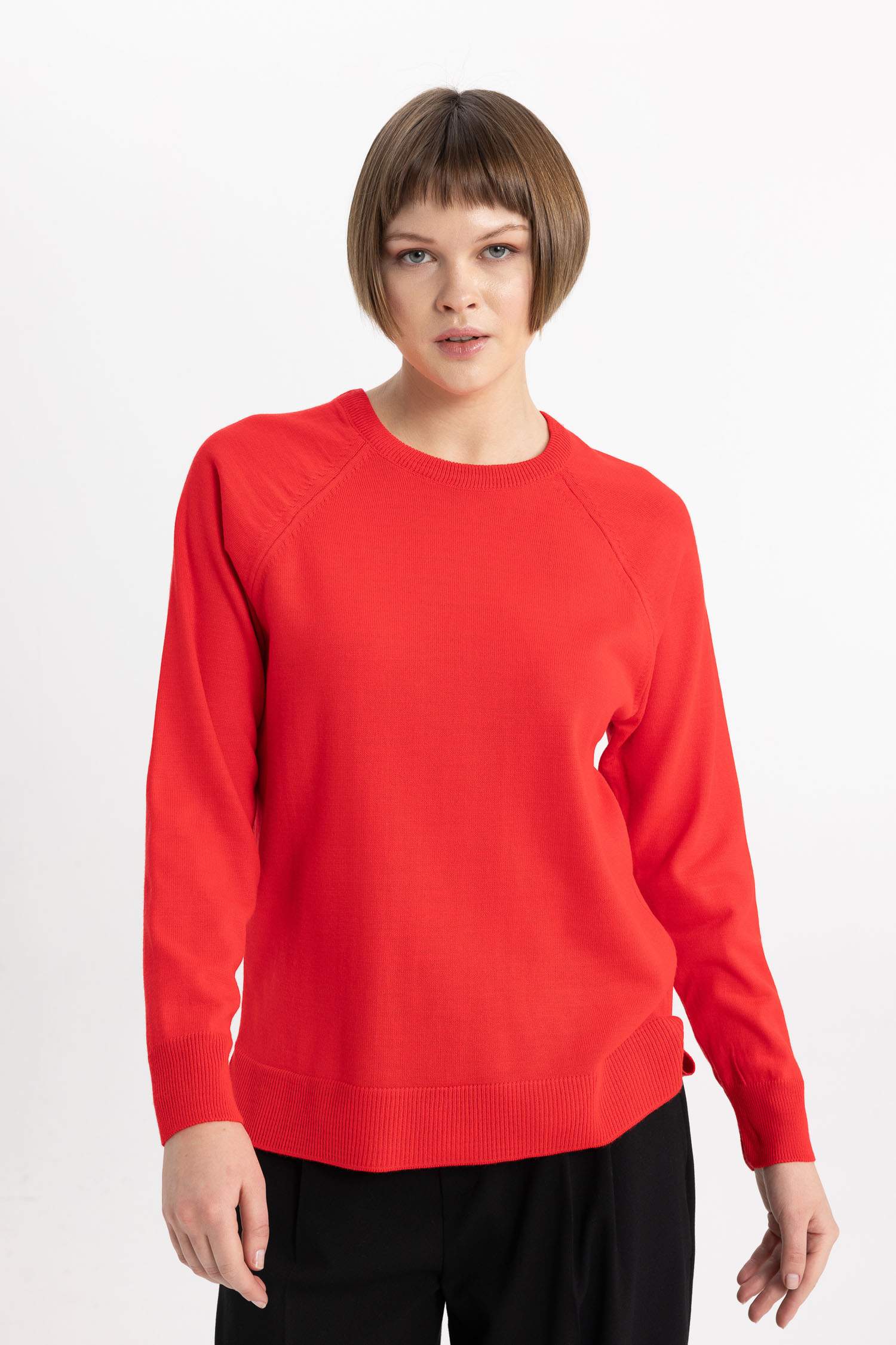 Relax Fit Bisiklet Yaka Triko Kazak