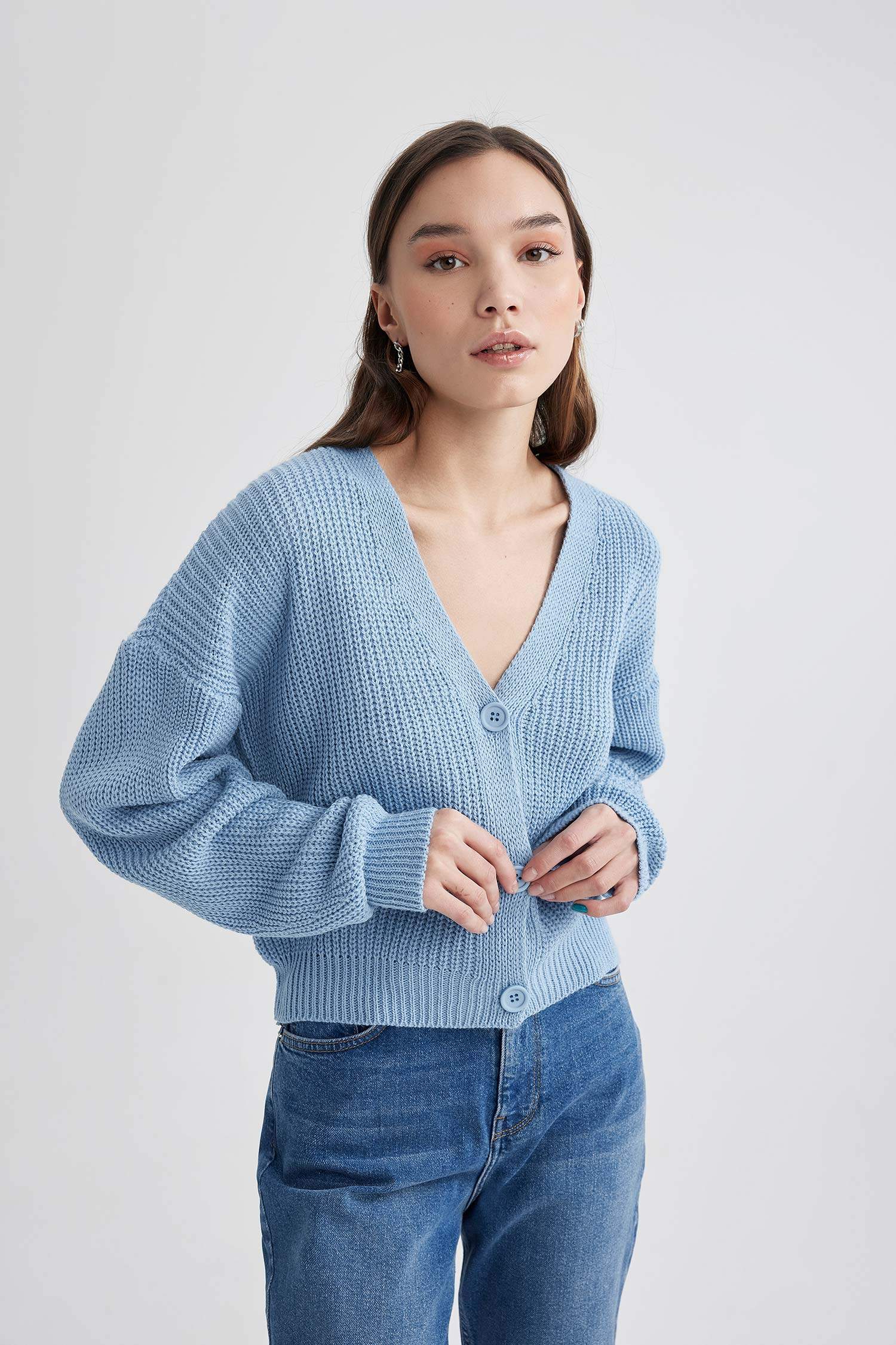 Regular Fit V Yaka Hırka