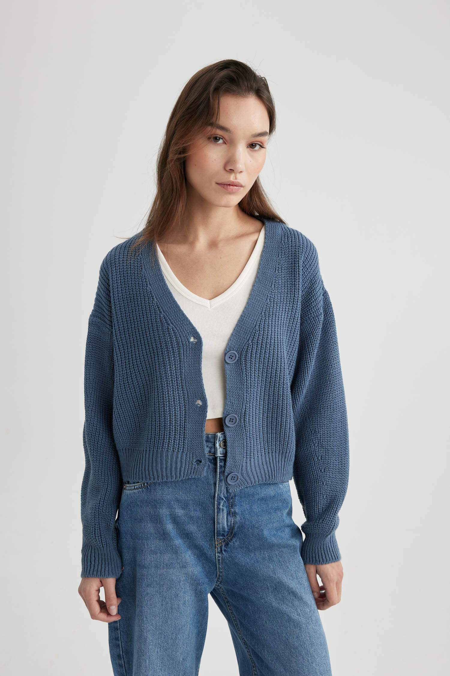 Regular Fit V-Neck Cardigan