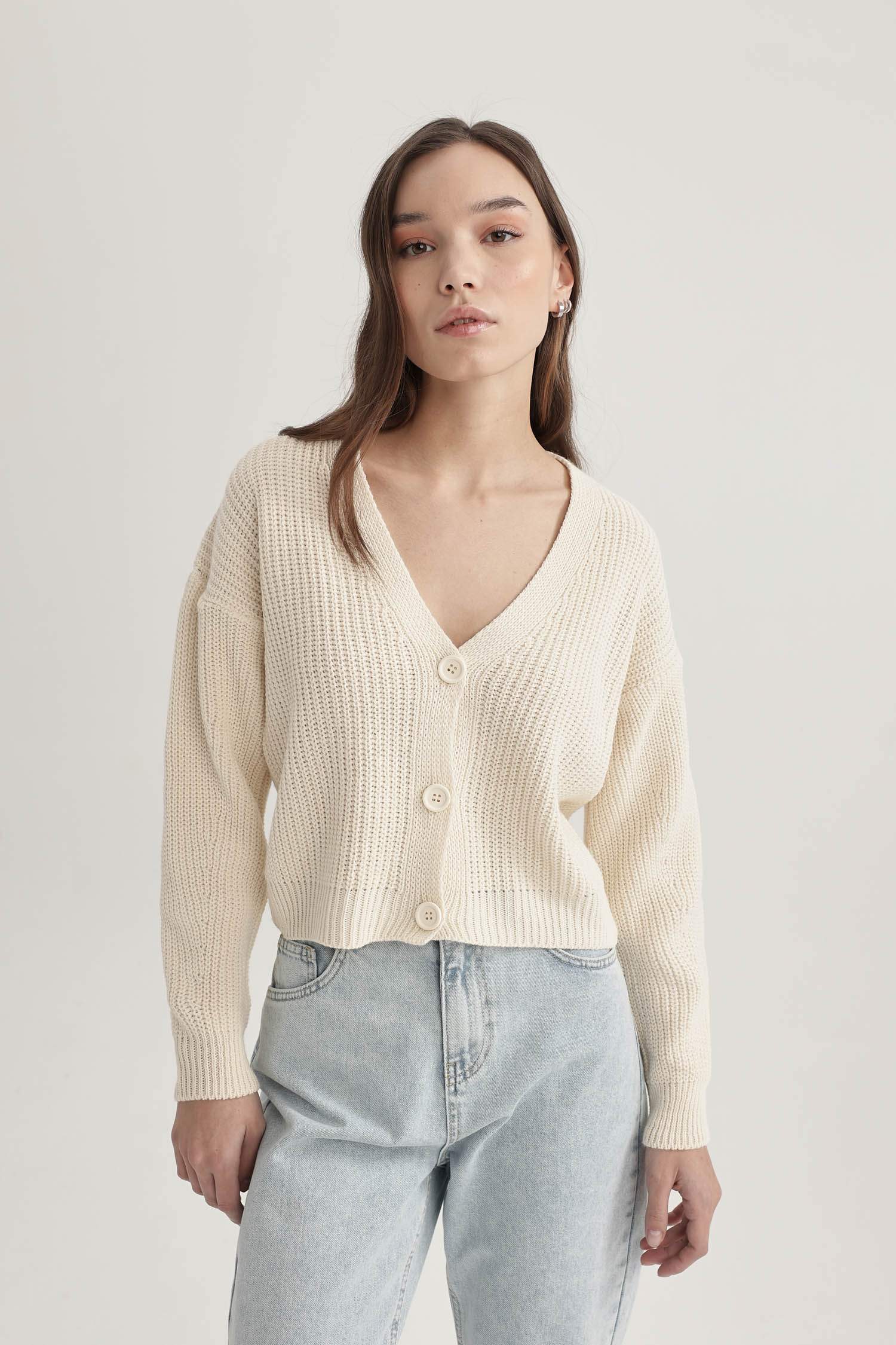 Regular Fit V Yaka Hırka