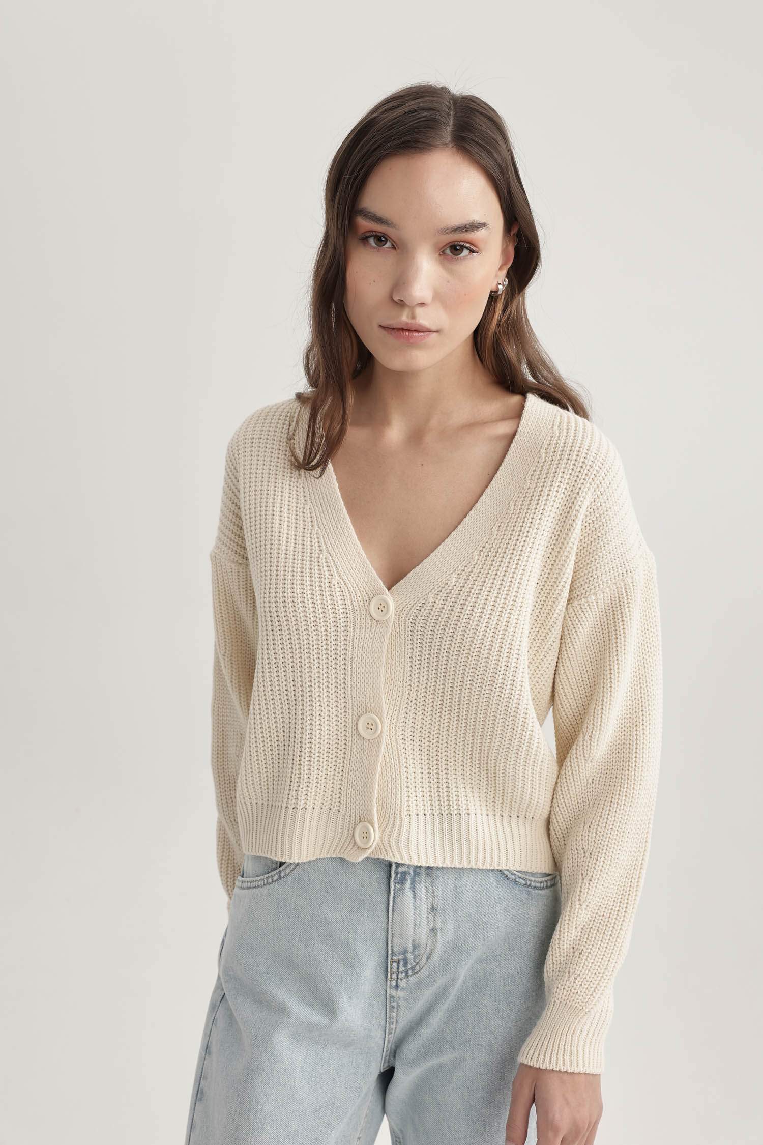 Regular Fit V Yaka Hırka