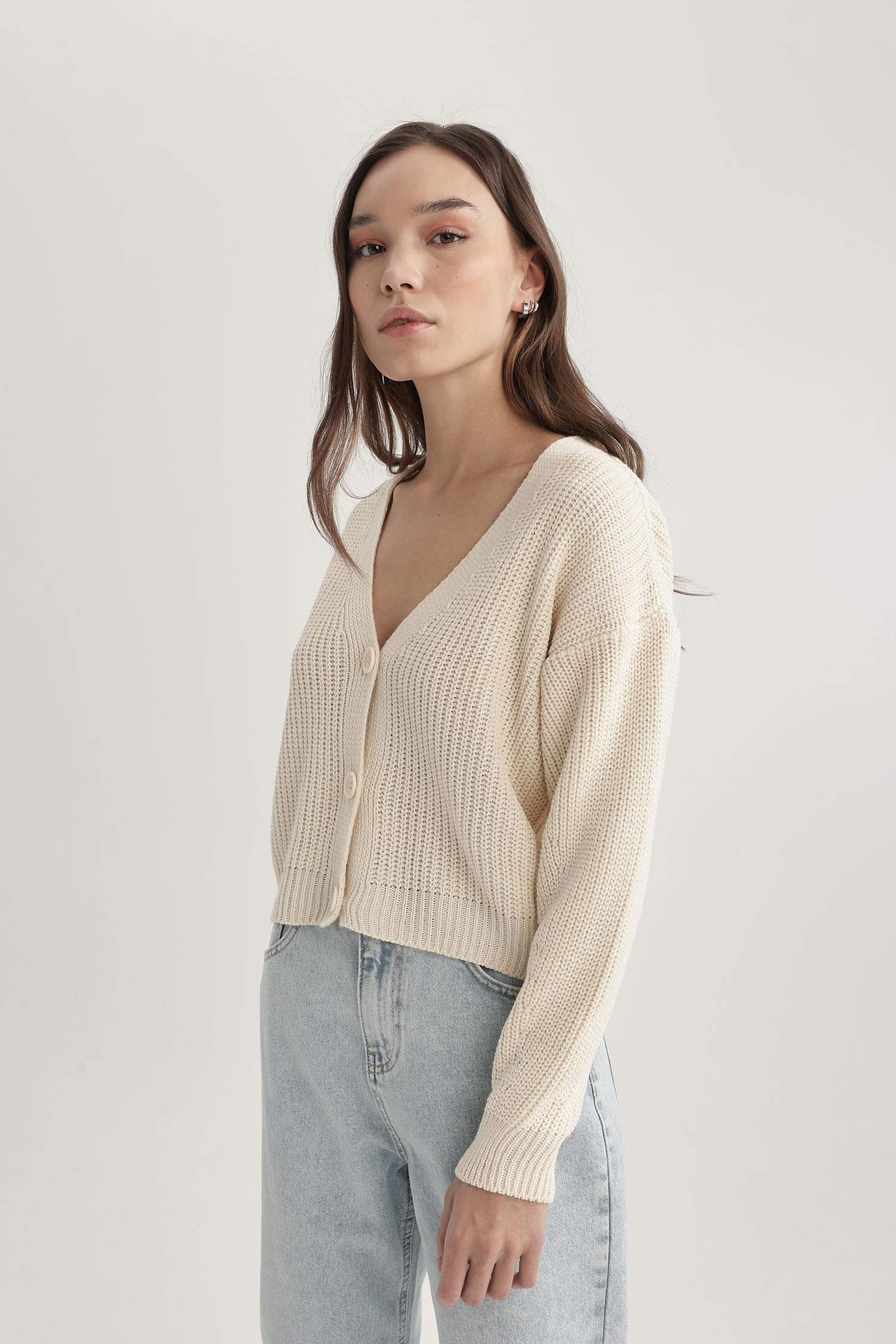 Regular Fit V Yaka Hırka