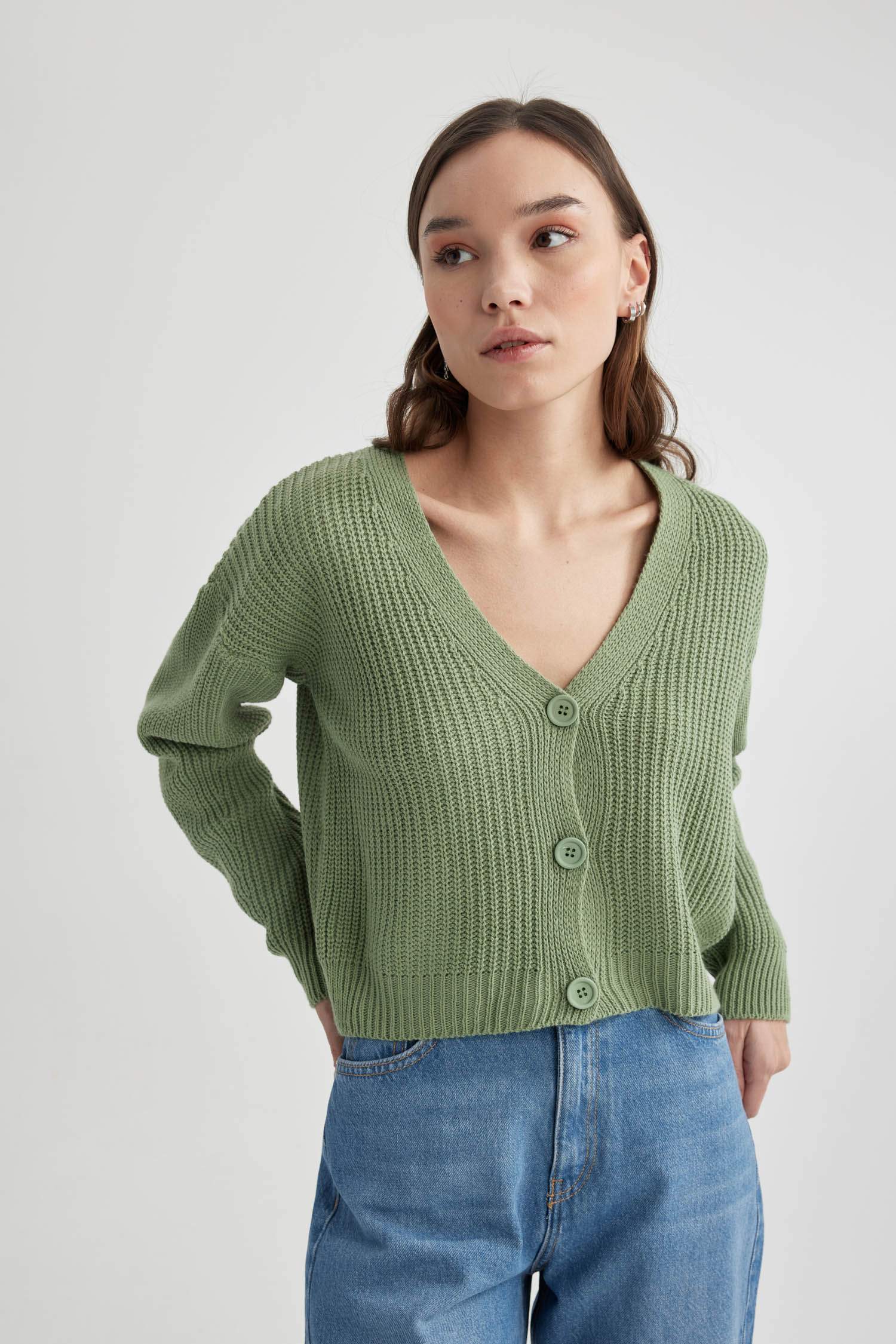 Regular Fit V-Neck Cardigan