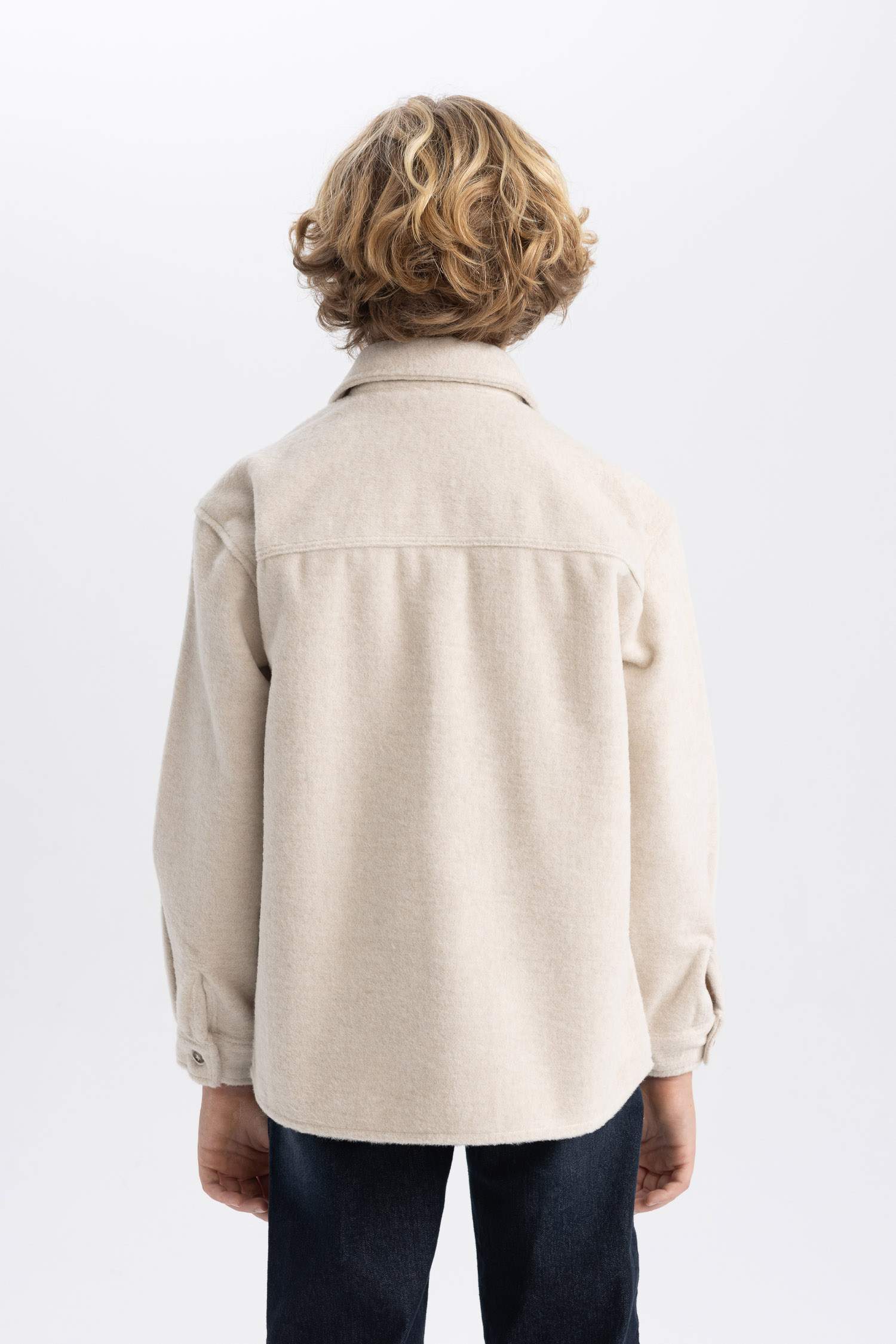 Рубашка оверсайз с длинным рукавом для мальчиков