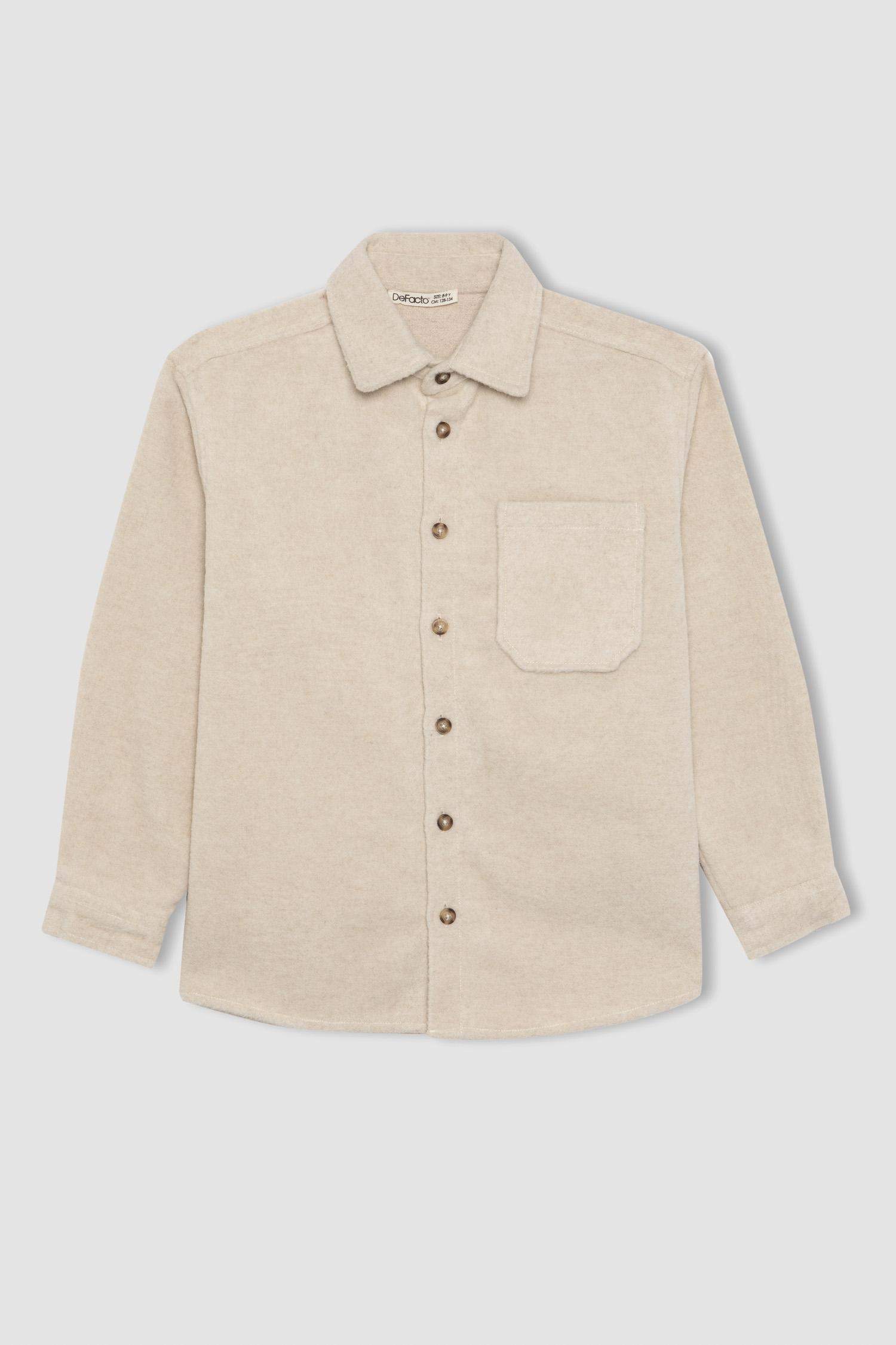 Рубашка оверсайз с длинным рукавом для мальчиков