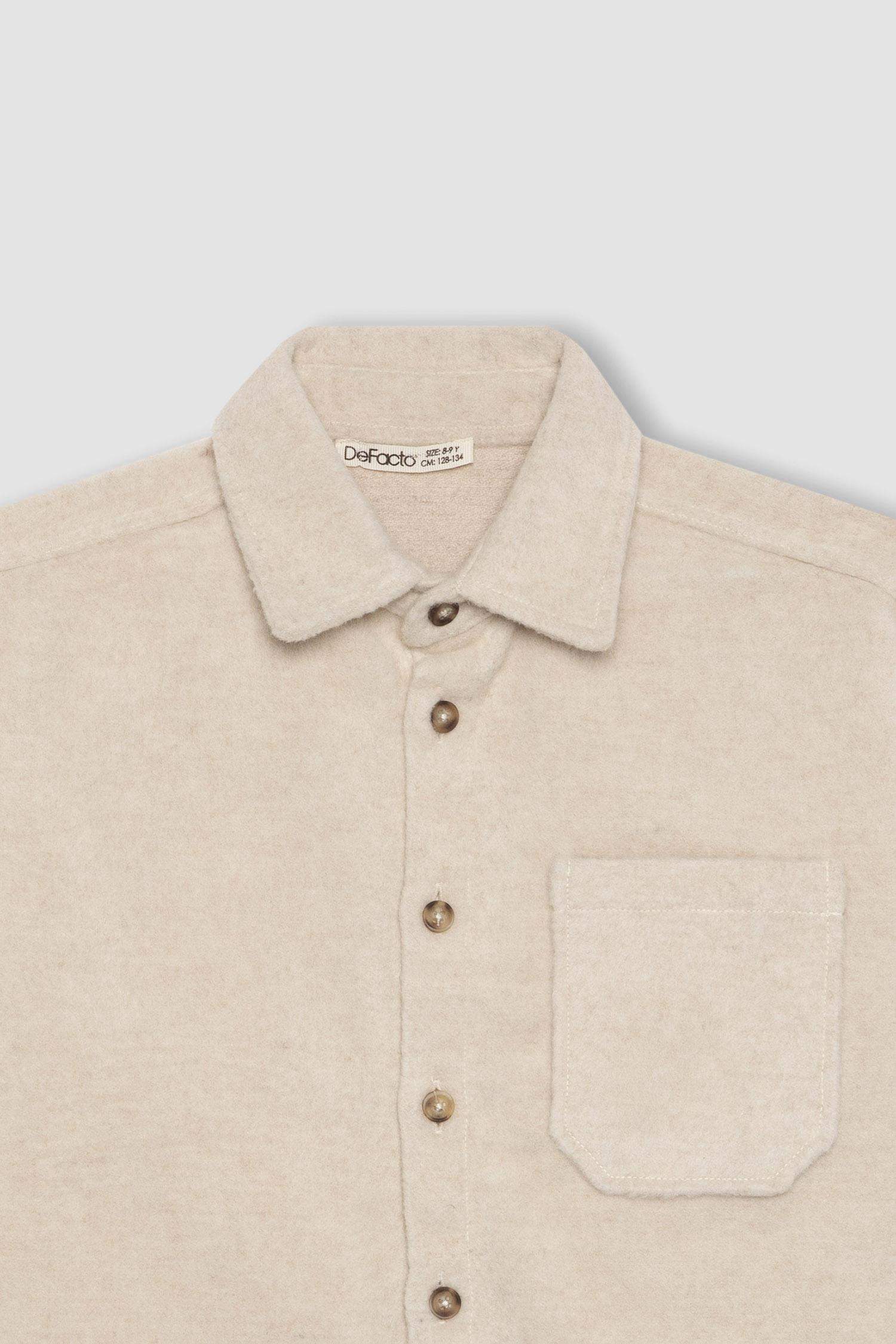 Рубашка оверсайз с длинным рукавом для мальчиков