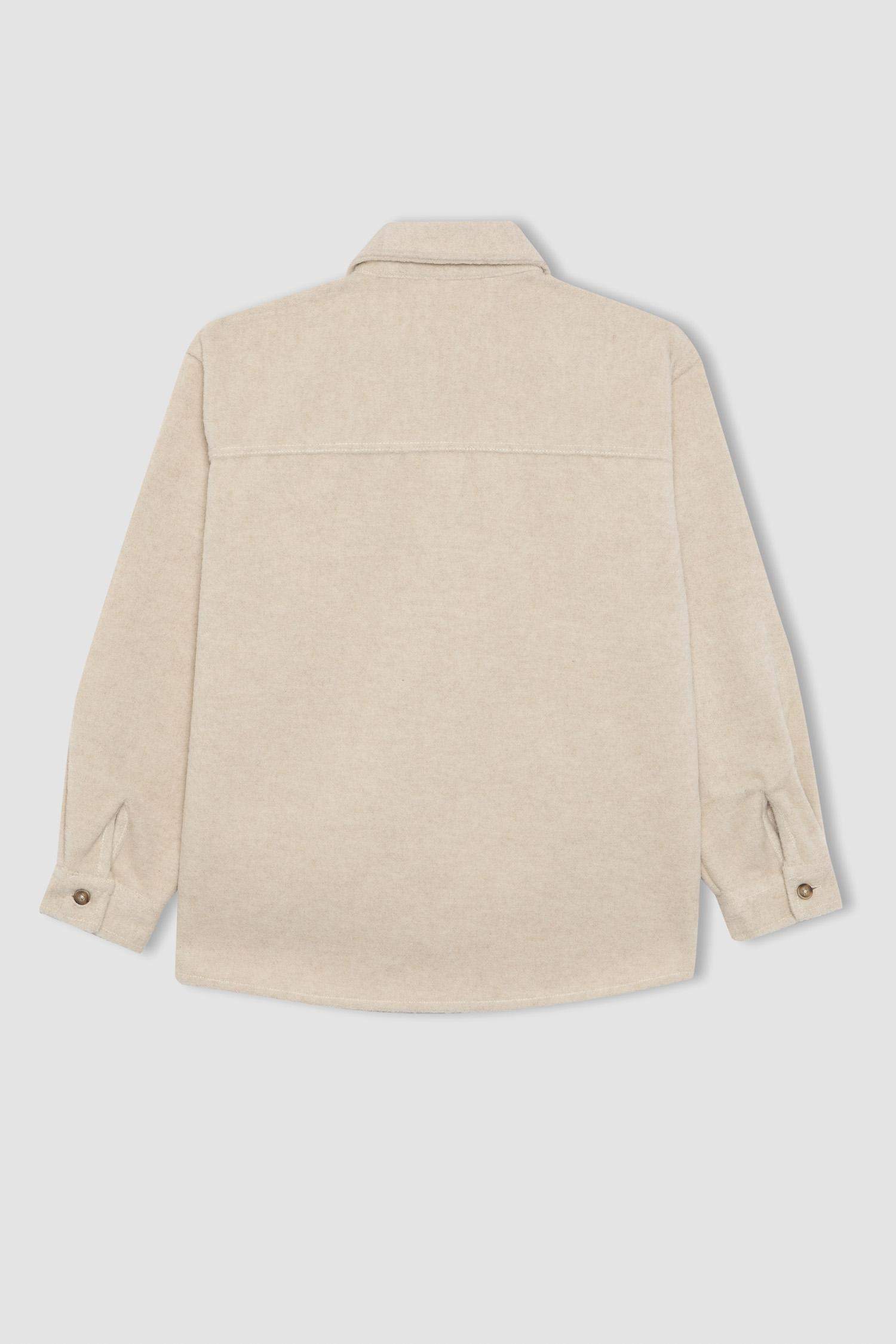 Рубашка оверсайз с длинным рукавом для мальчиков