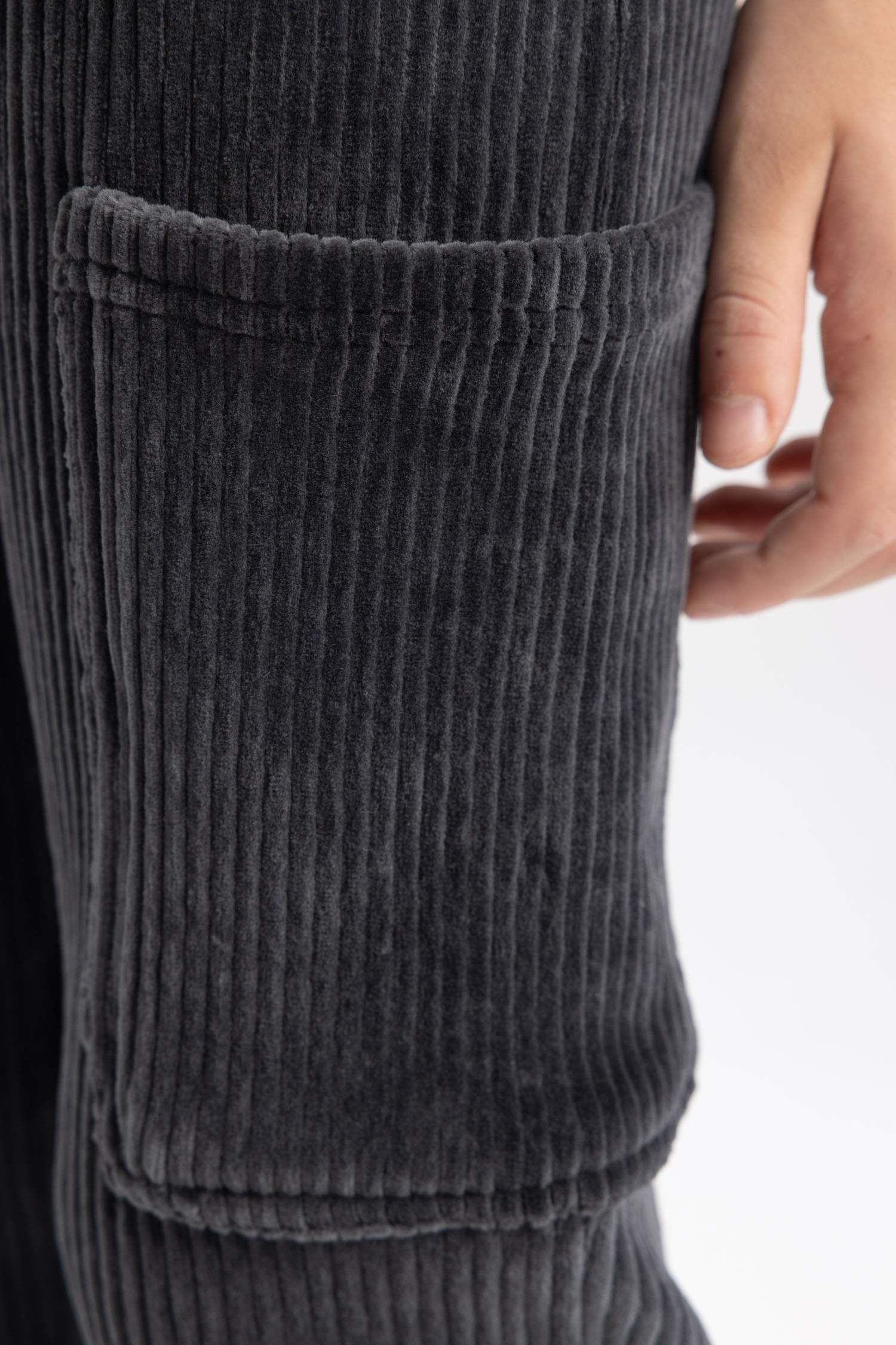 Boy Cargo Fit Corduroy Trousers