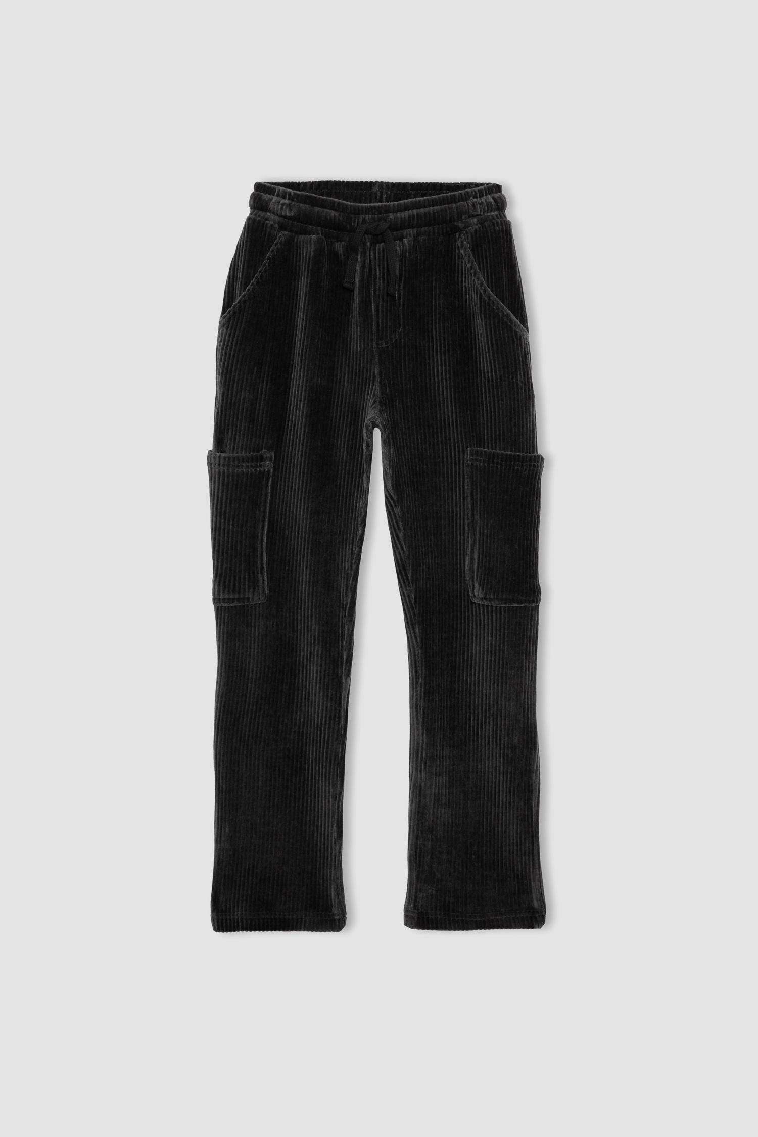 Boy Cargo Fit Corduroy Trousers