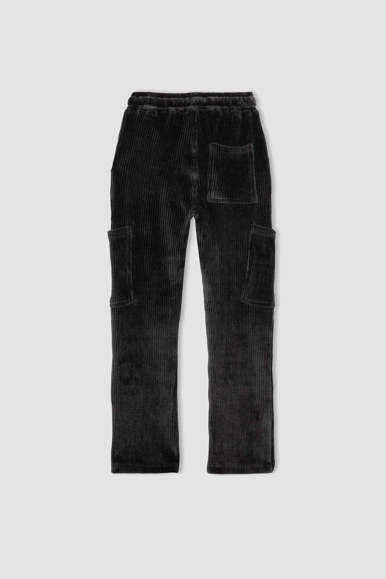 Boy Cargo Fit Corduroy Trousers