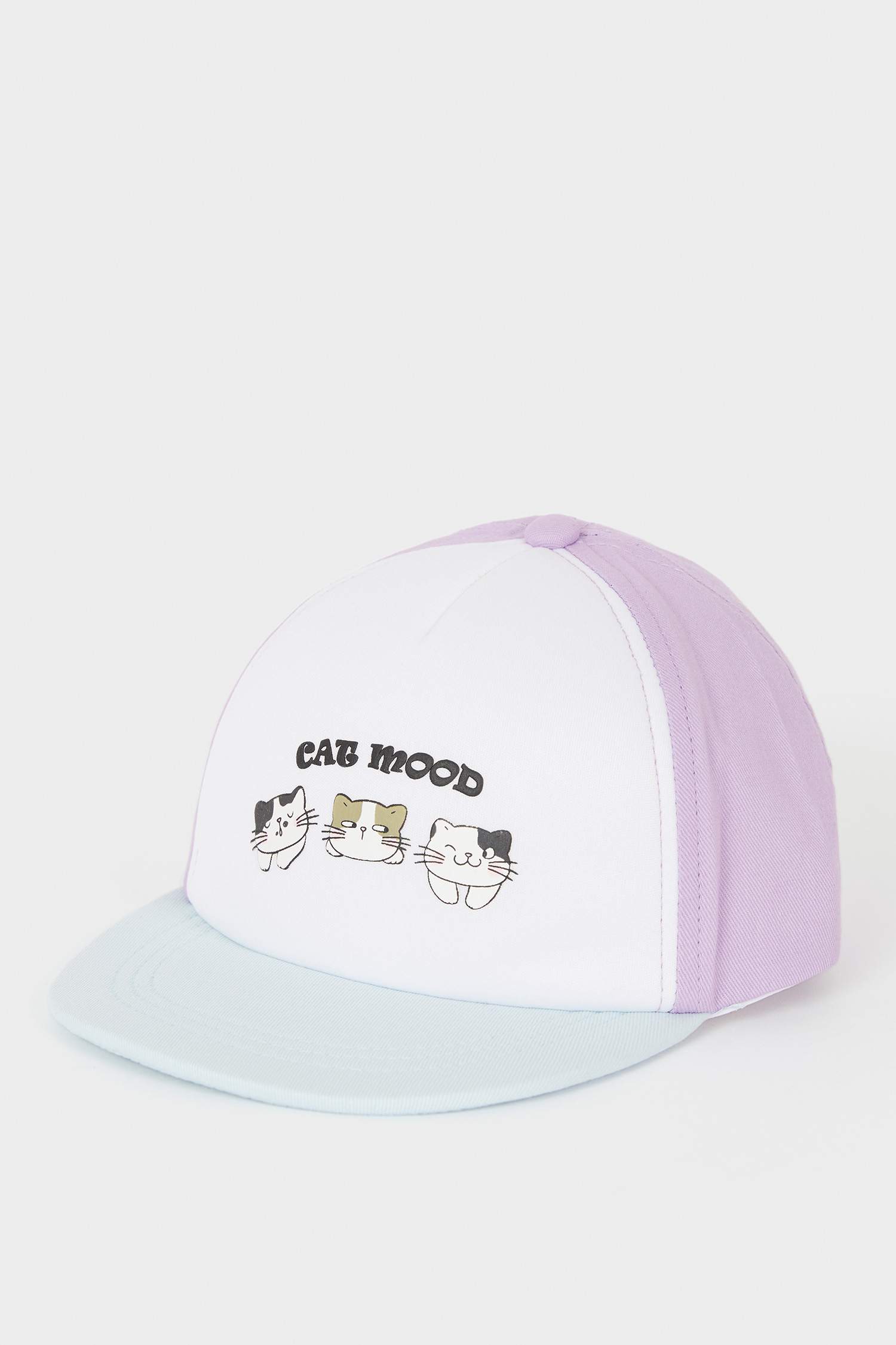 Kız Bebek Baskılı Pamuklu Cap Şapka