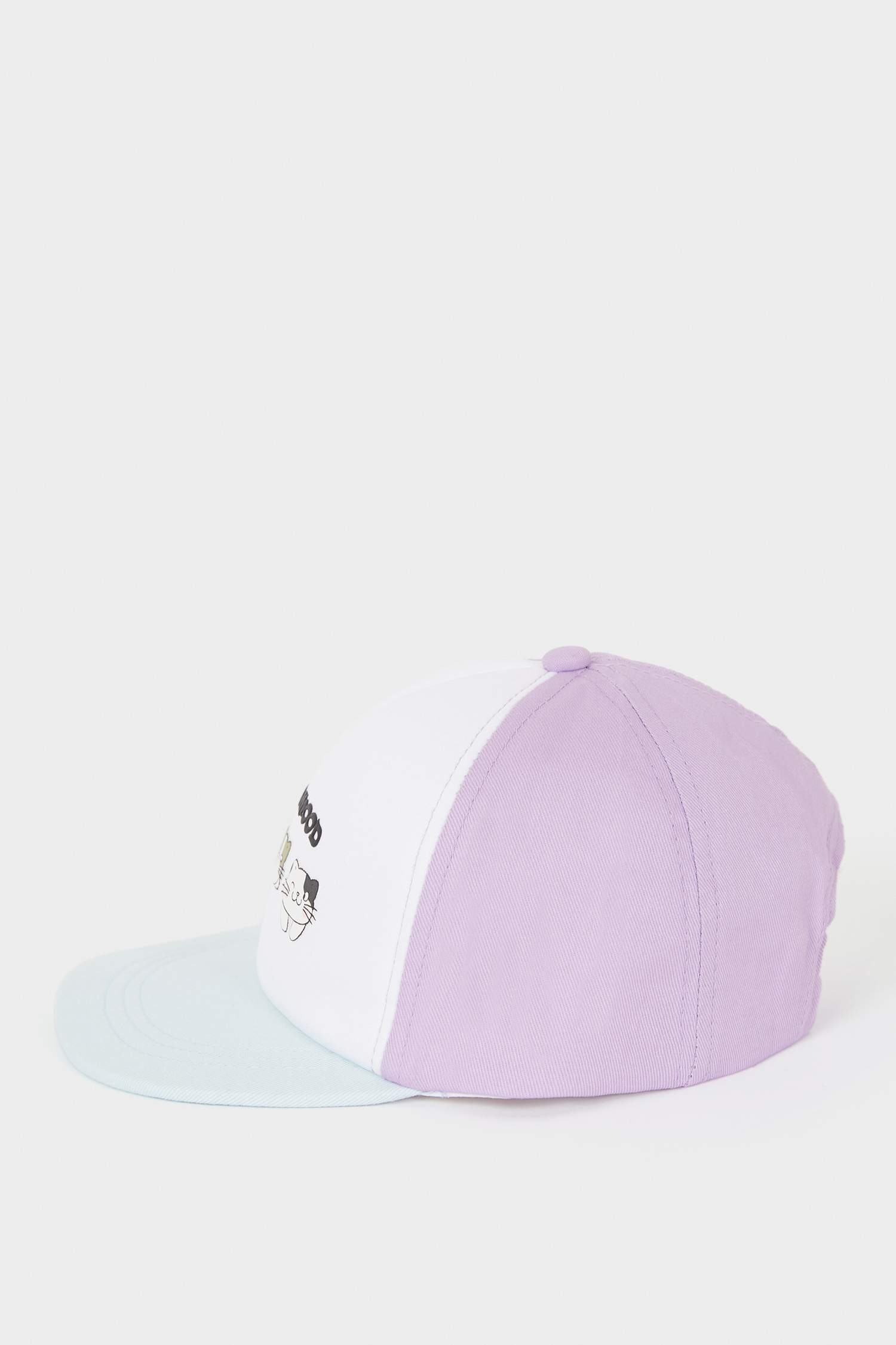 Kız Bebek Baskılı Pamuklu Cap Şapka