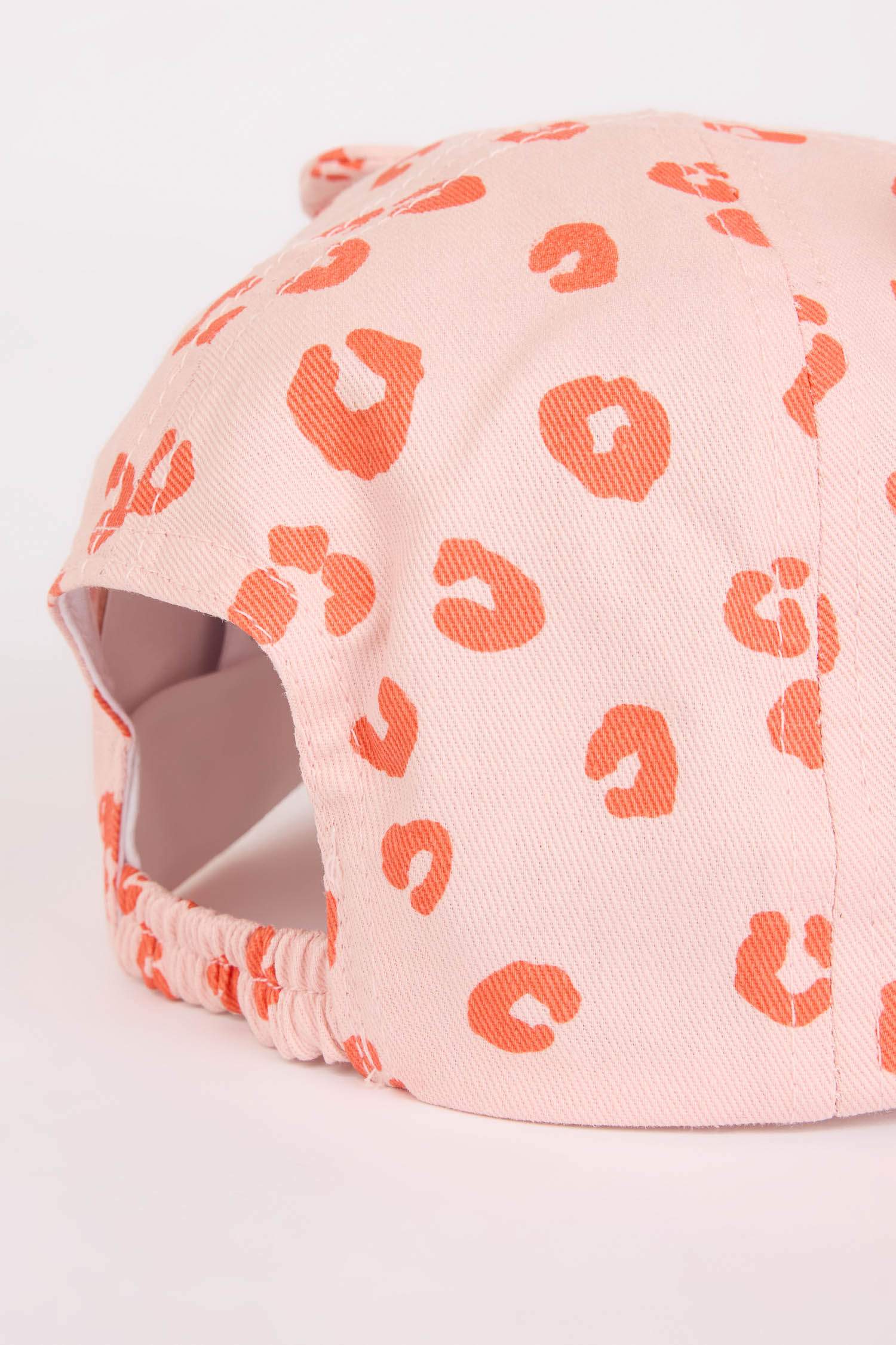 Kız Bebek Baskılı Pamuklu Cap Şapka