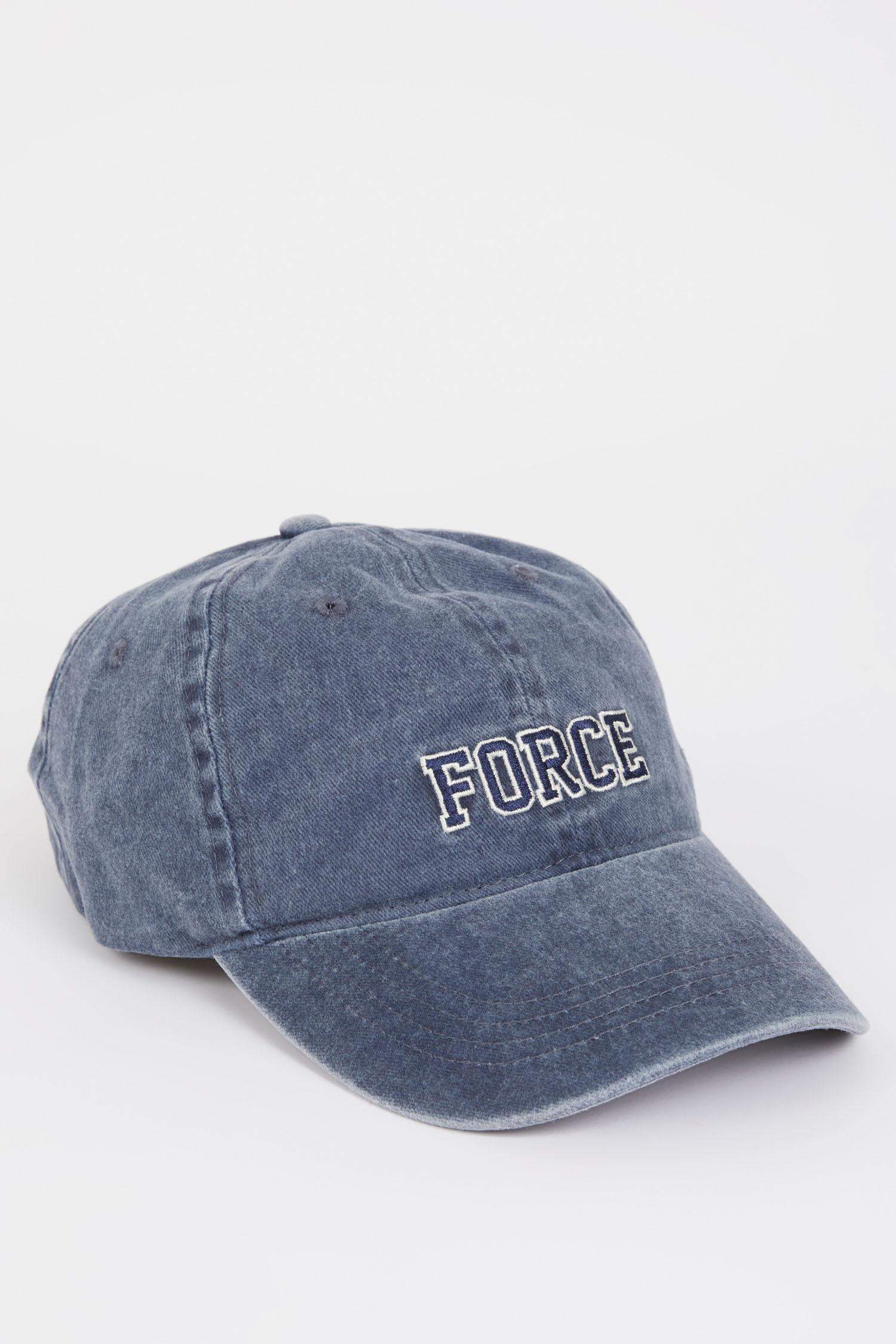 Casquette en jean brodée unisexe style baseball/basketball