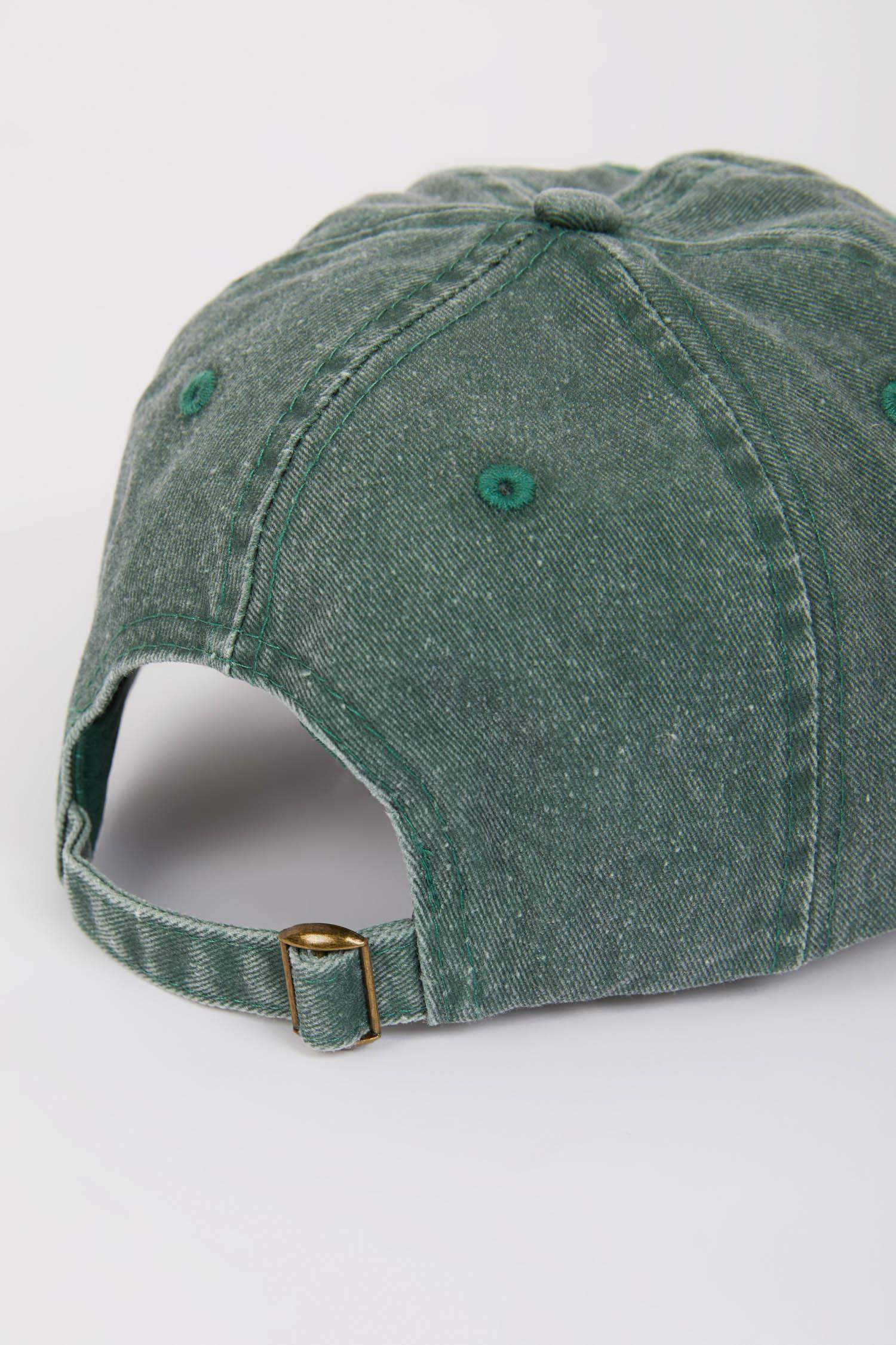 Unisex Embroidered Woven Baseball Denim Cap