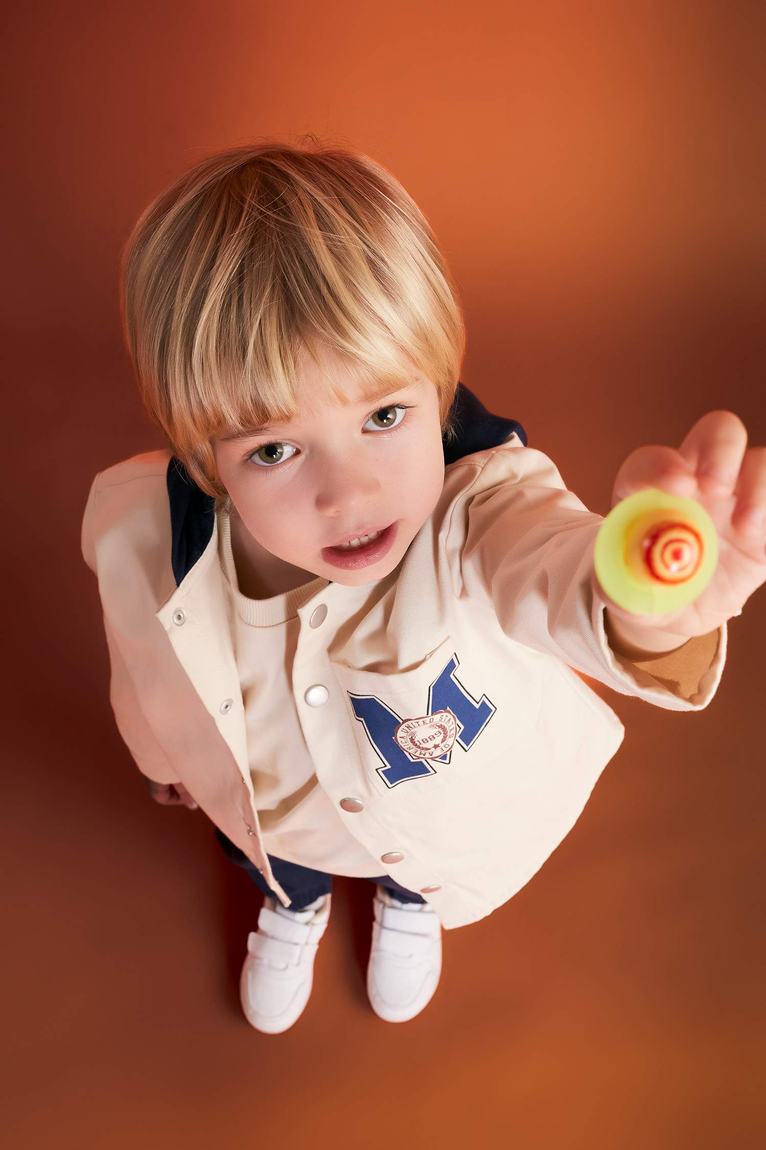 Chemise Twill Manches Longues à Capuche Pour Bébé Garçon