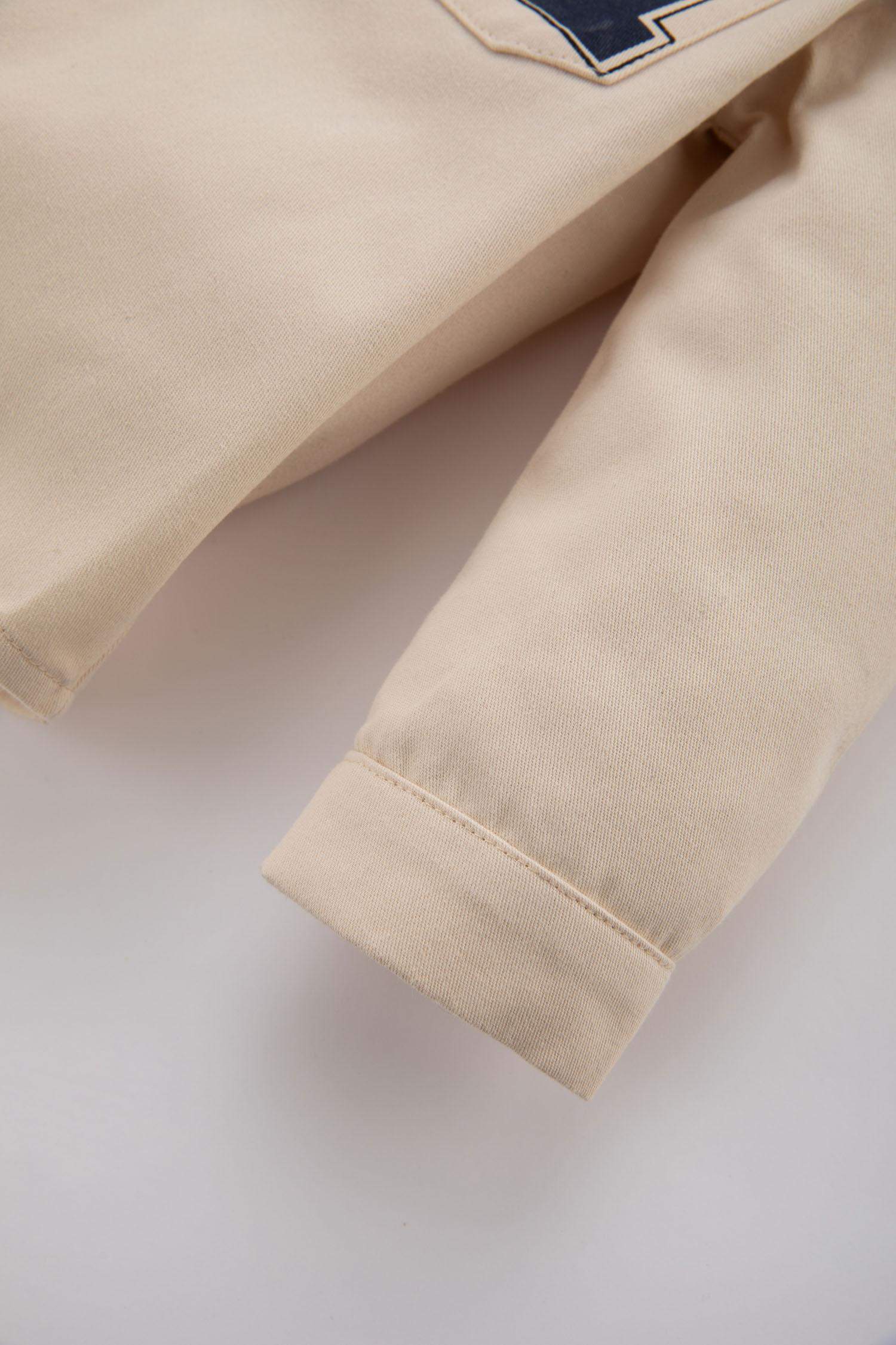 Chemise Twill Manches Longues à Capuche Pour Bébé Garçon