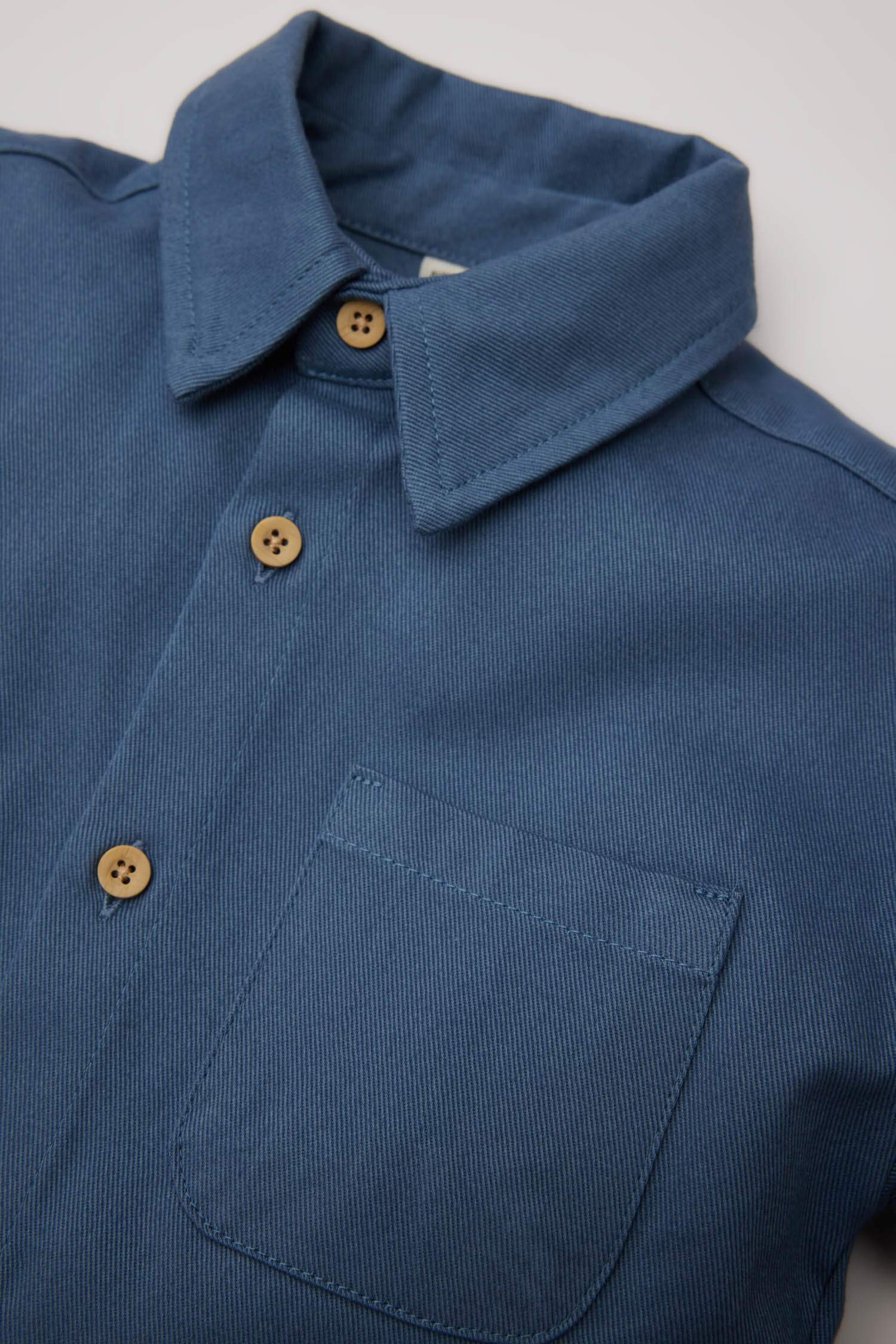 Erkek Bebek Sırt Baskılı Gabardin Uzun Kollu Gömlek