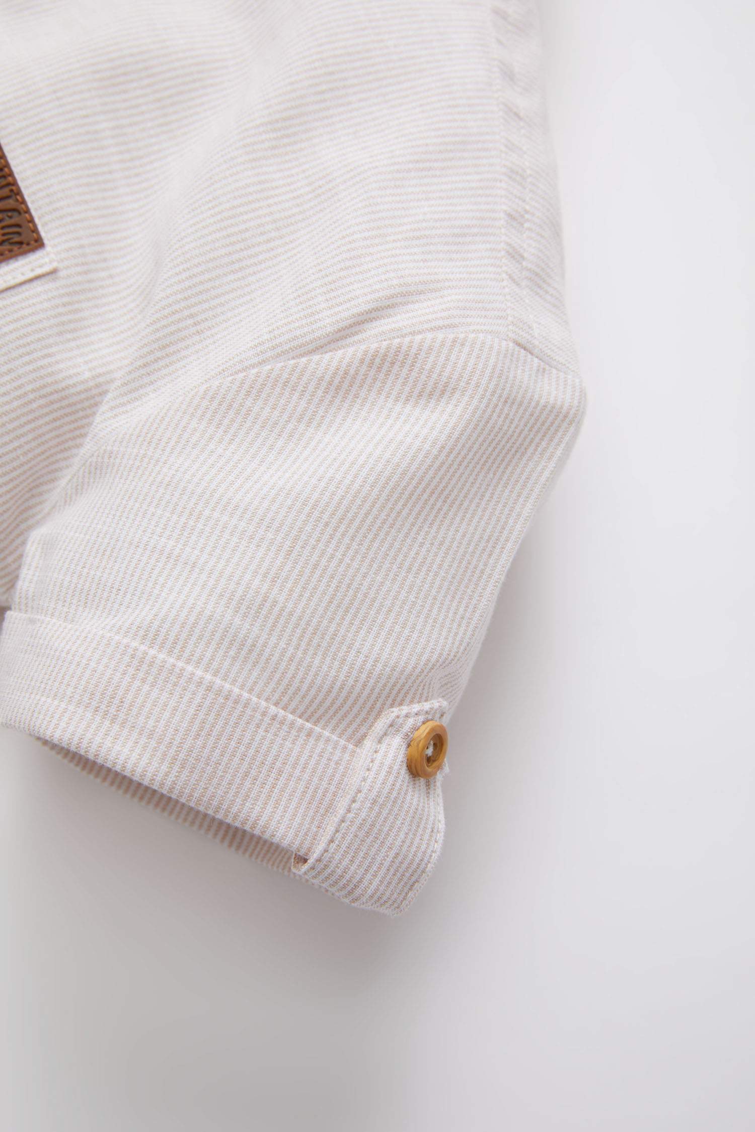 قميص ولادي نص كم بوبلين قصة عادية