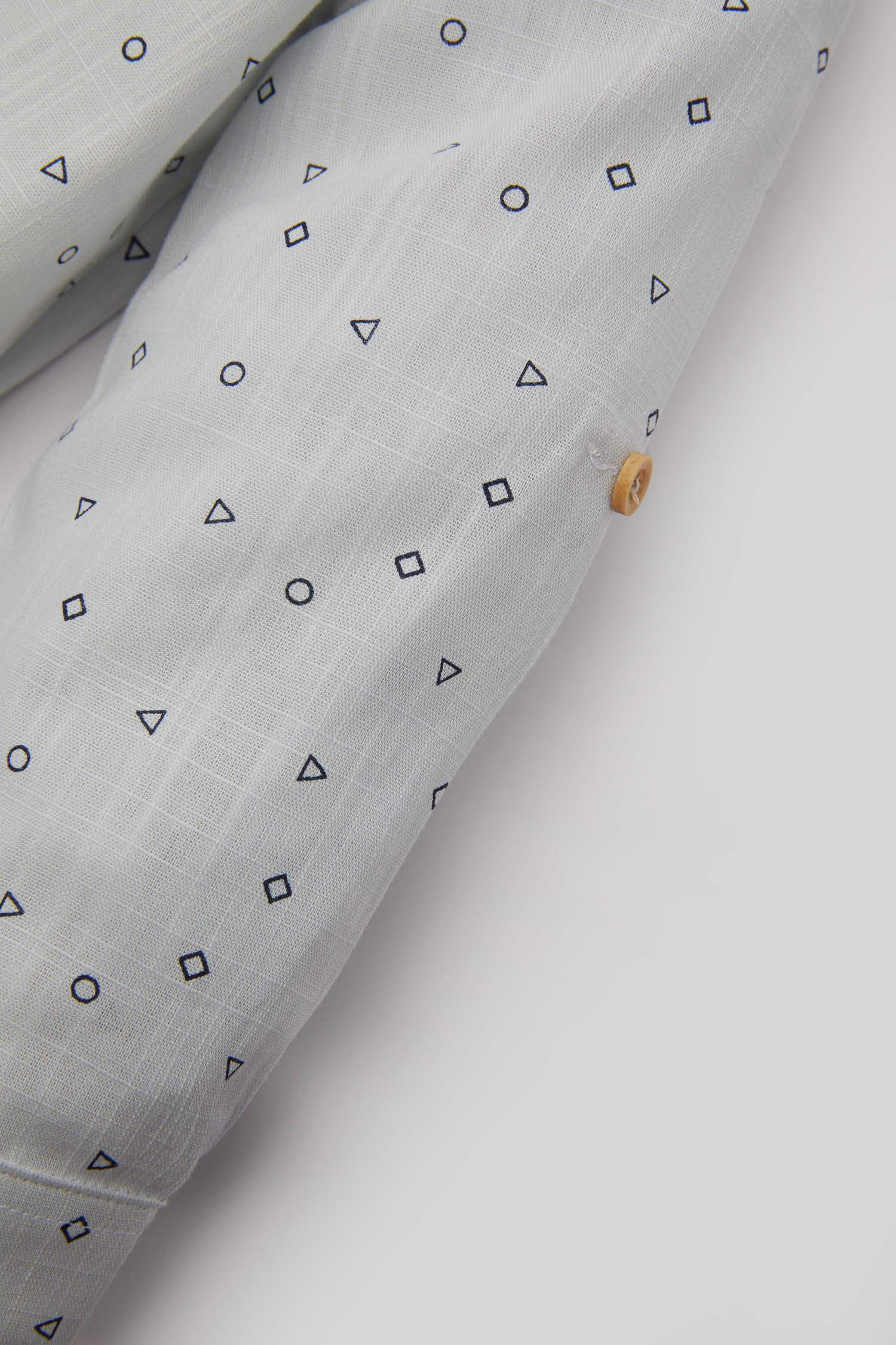 Erkek Bebek Vual Uzun Kollu Desenli Gömlek