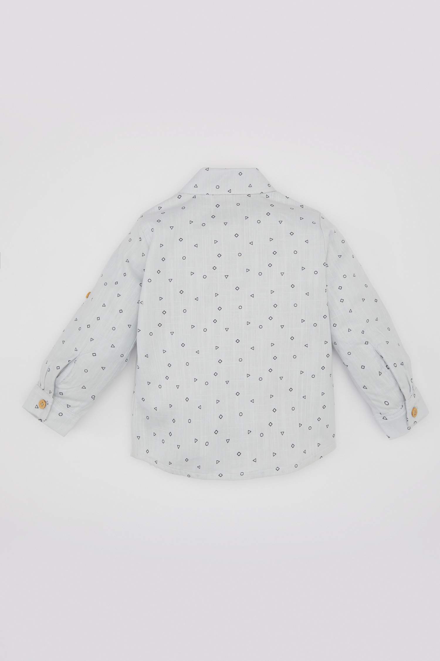 Erkek Bebek Vual Uzun Kollu Desenli Gömlek